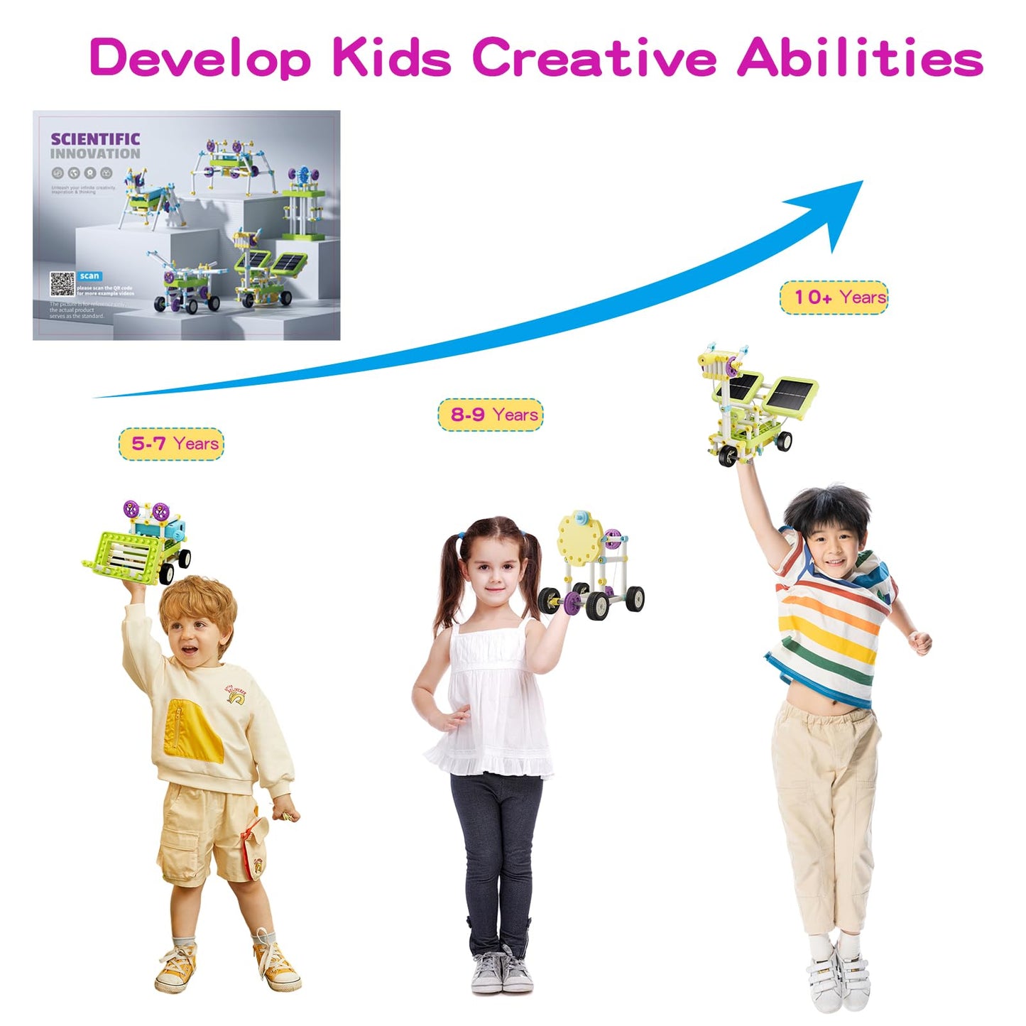 STEM Building Kit 430 Pieces for Kids