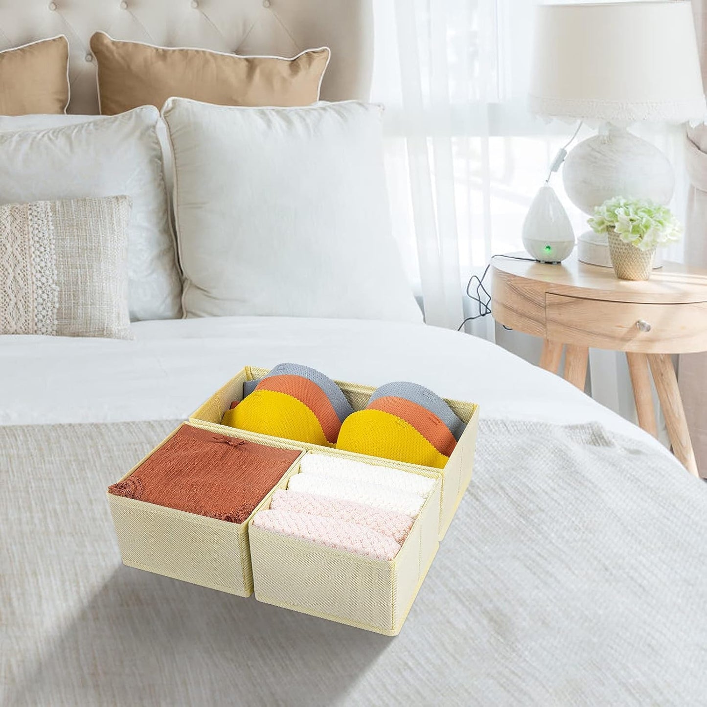 4-Pack Drawer Organizers for Clothing Storage