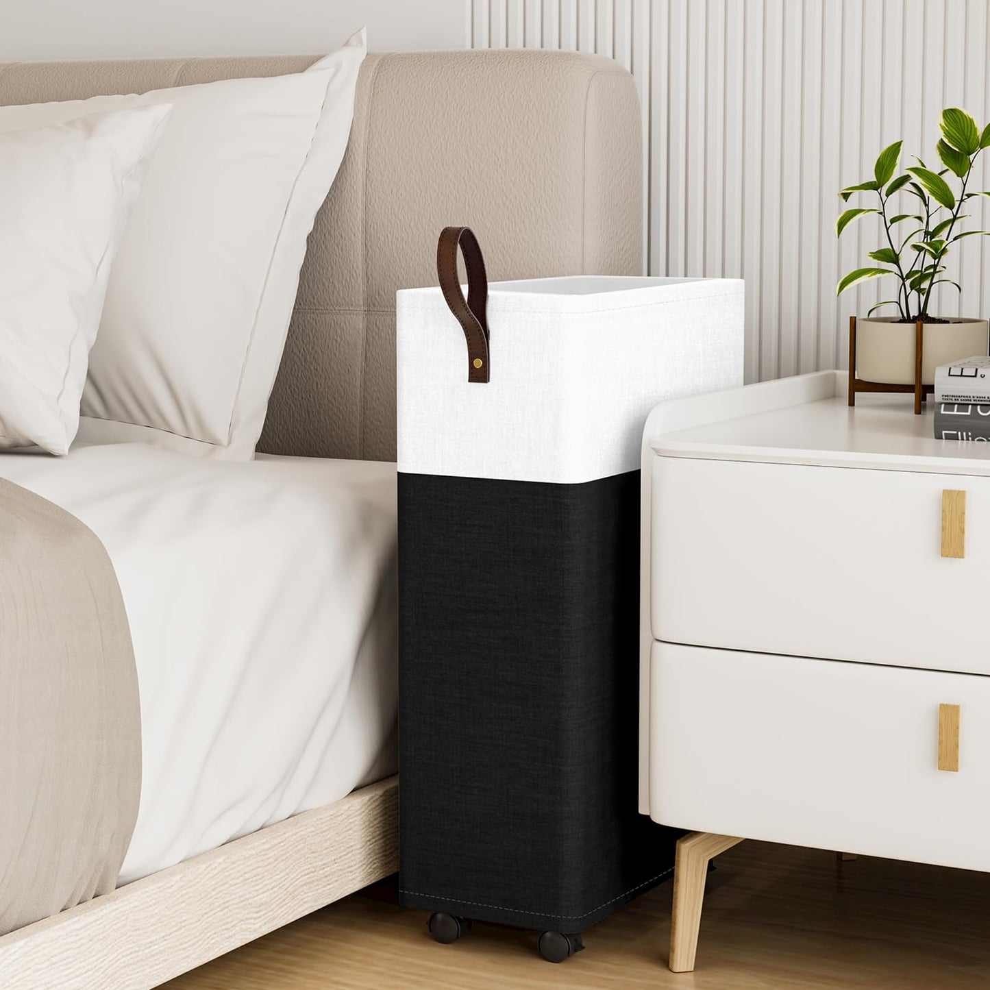50L Rolling Laundry Basket with Wheels