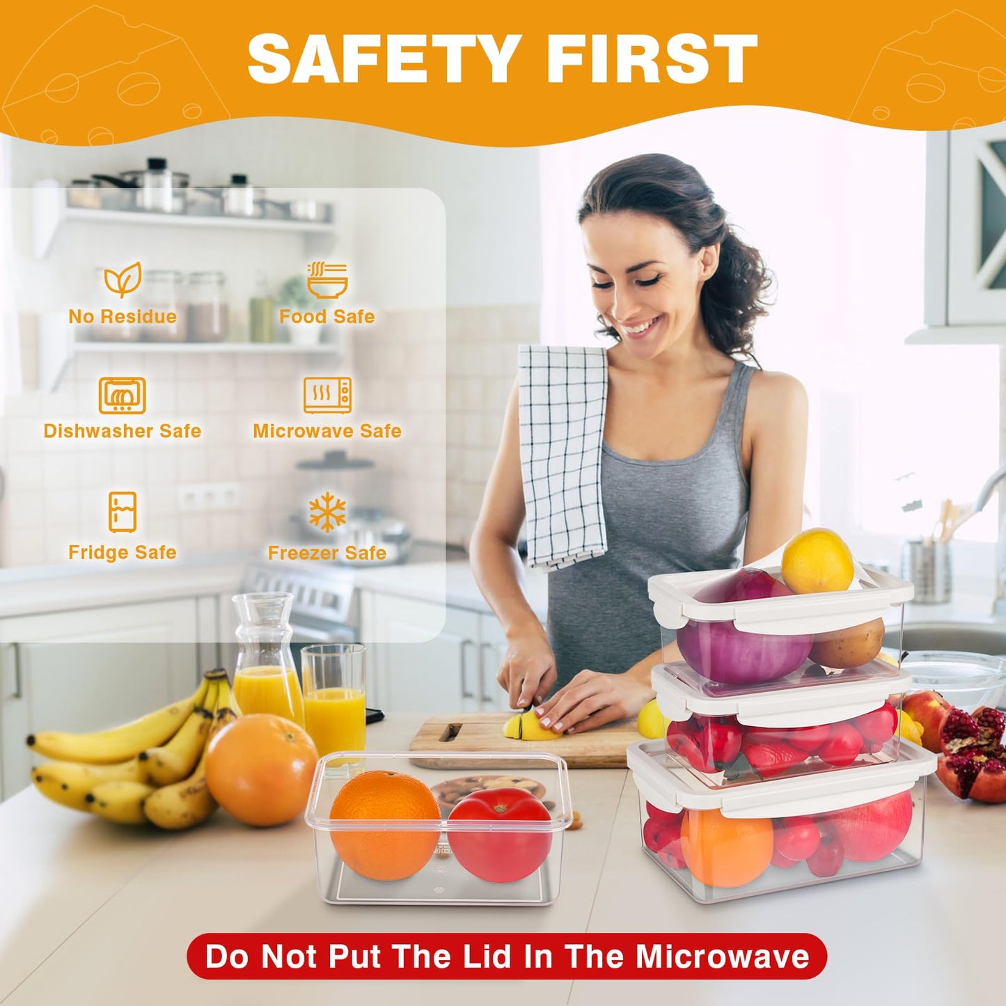 6 PCS Airtight Food Storage Containers by Yomarket