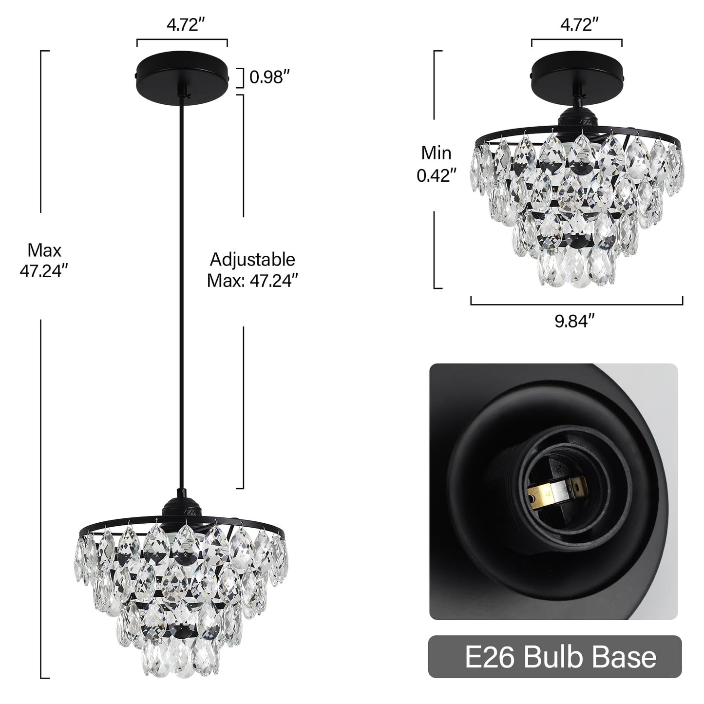 Modern Crystal Chandelier by Luupyia for Home