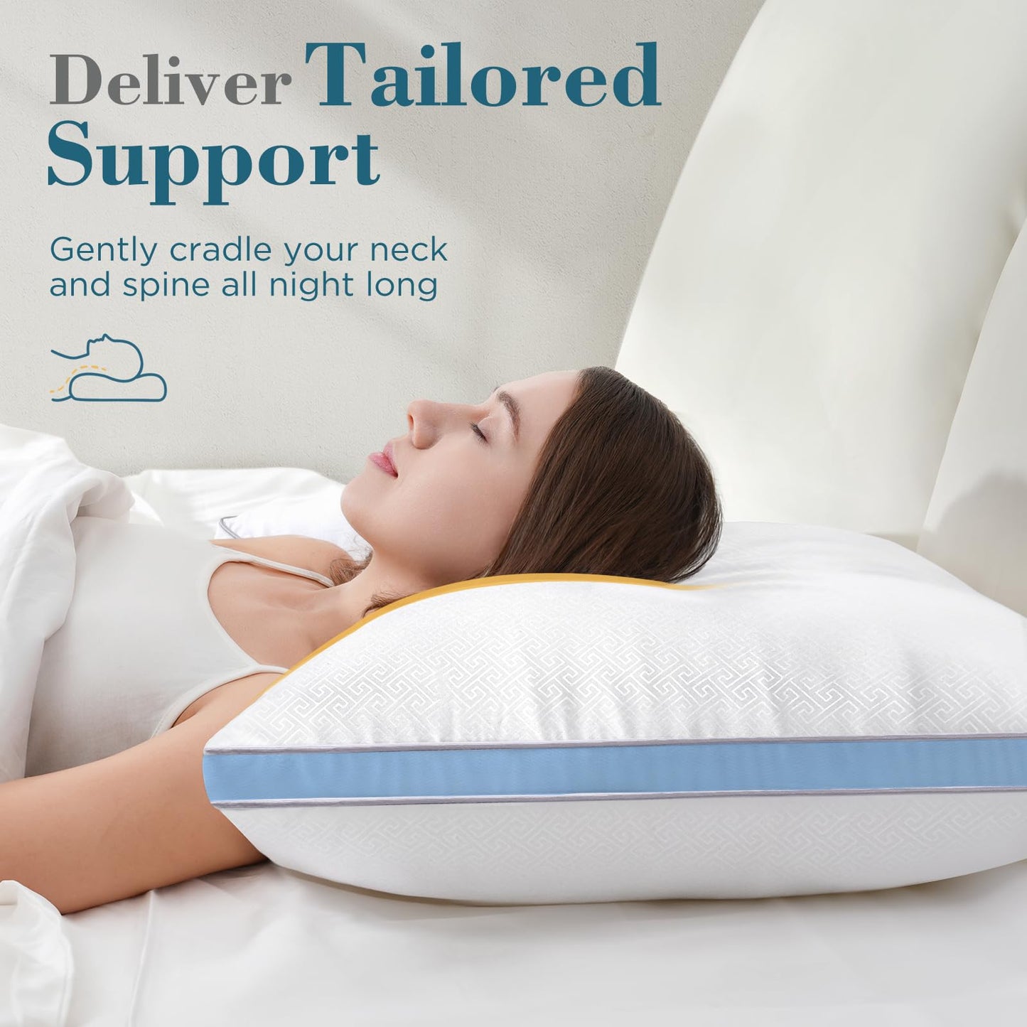 2 Pack Viewstar Cooling Bed Pillows for Sleepers