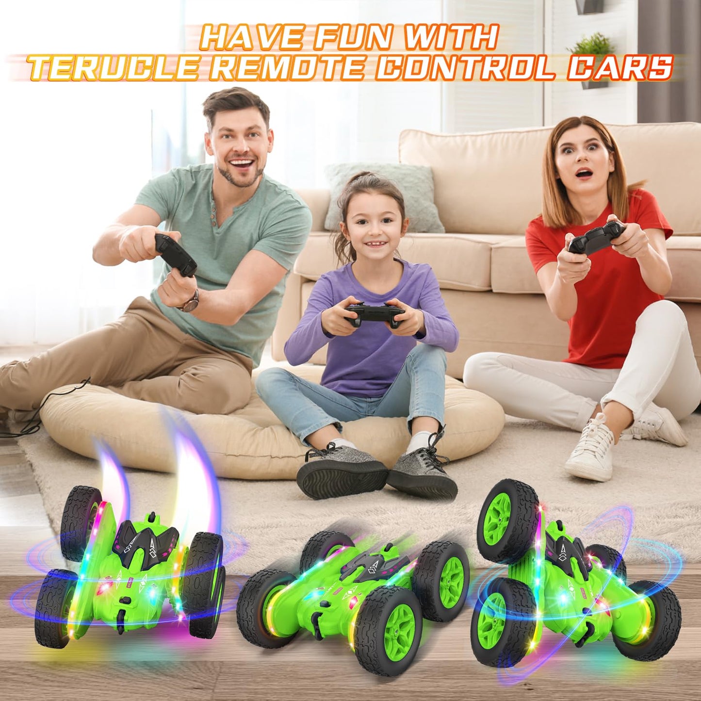 Remote Control Stunt Car with Strip Lights