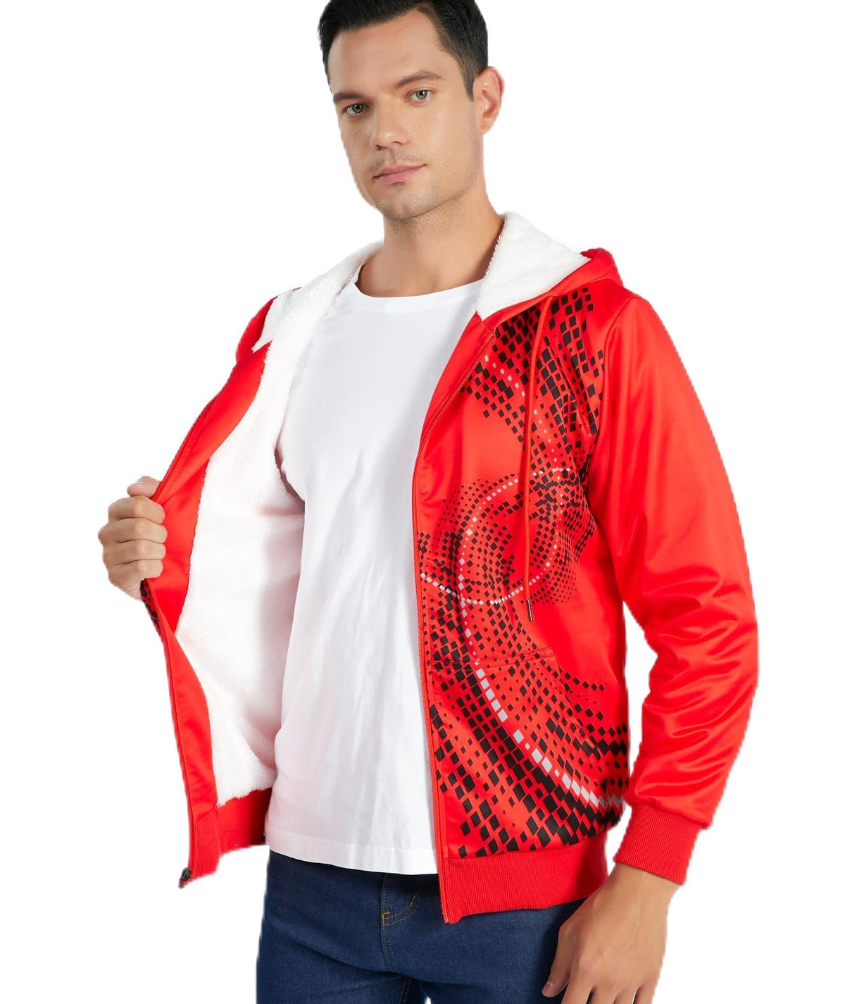 Sherpa Lined Heavyweight Fleece Zip Hoodie