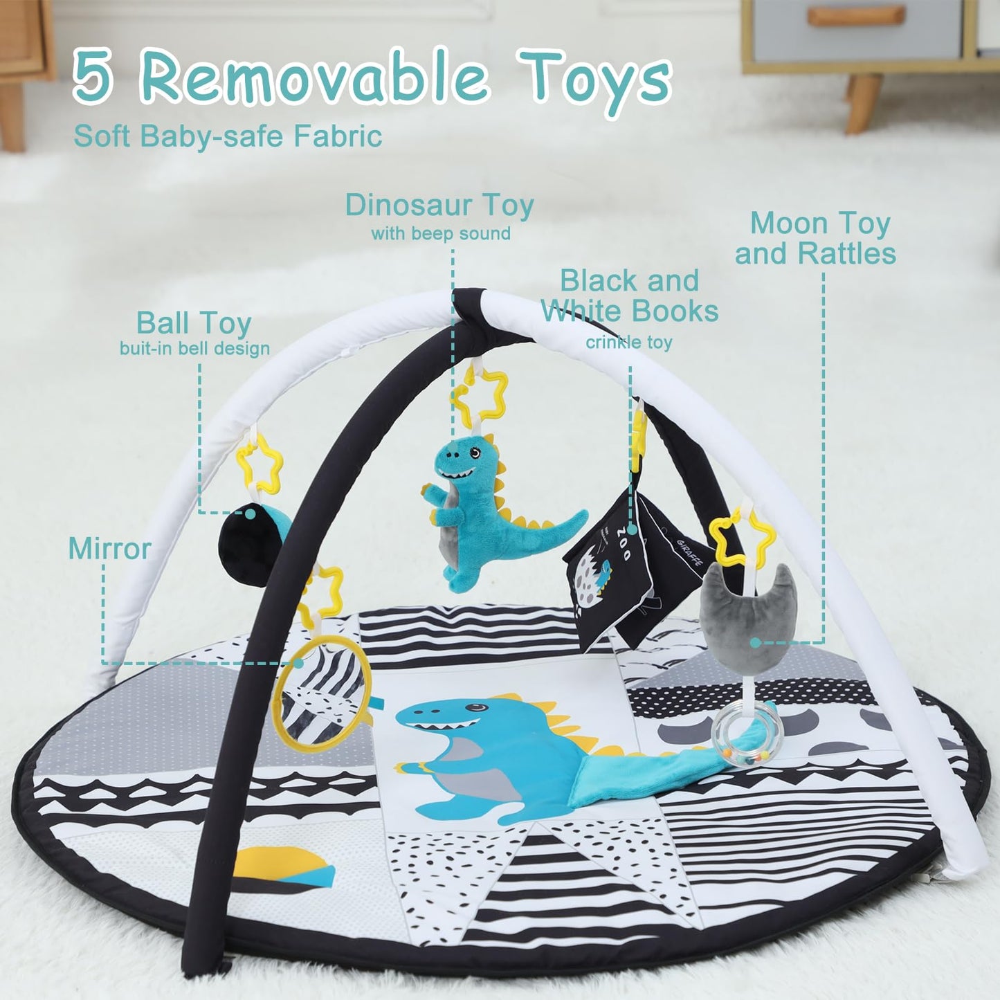Baby Activity Gym with Toys for Sensory Play