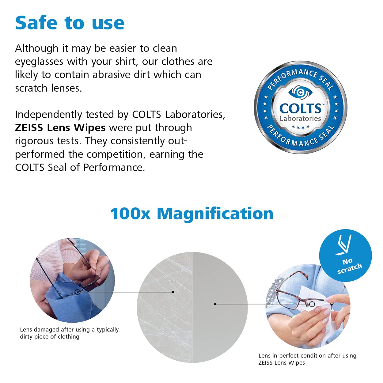 400 ZEISS Pre-Moistened Alcohol Wipes for Glasses