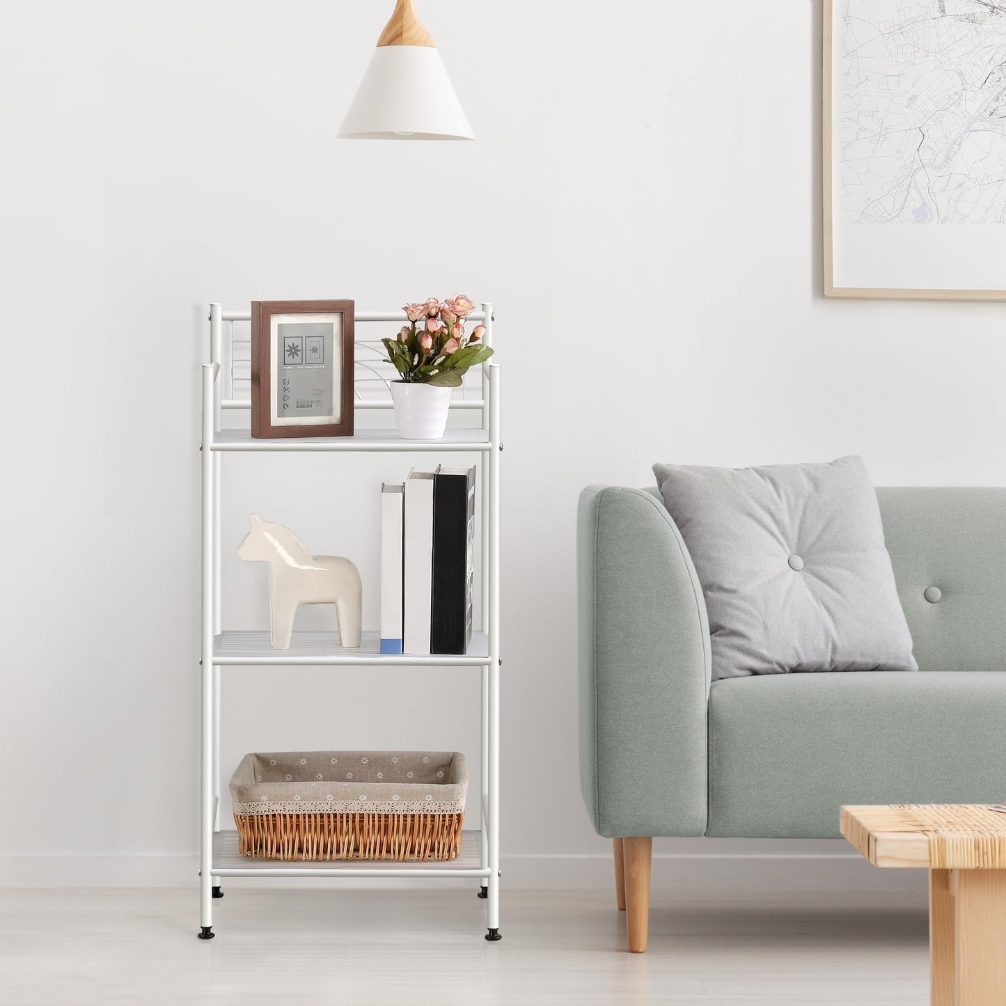3-Tier Metal Freestanding Storage Shelf
