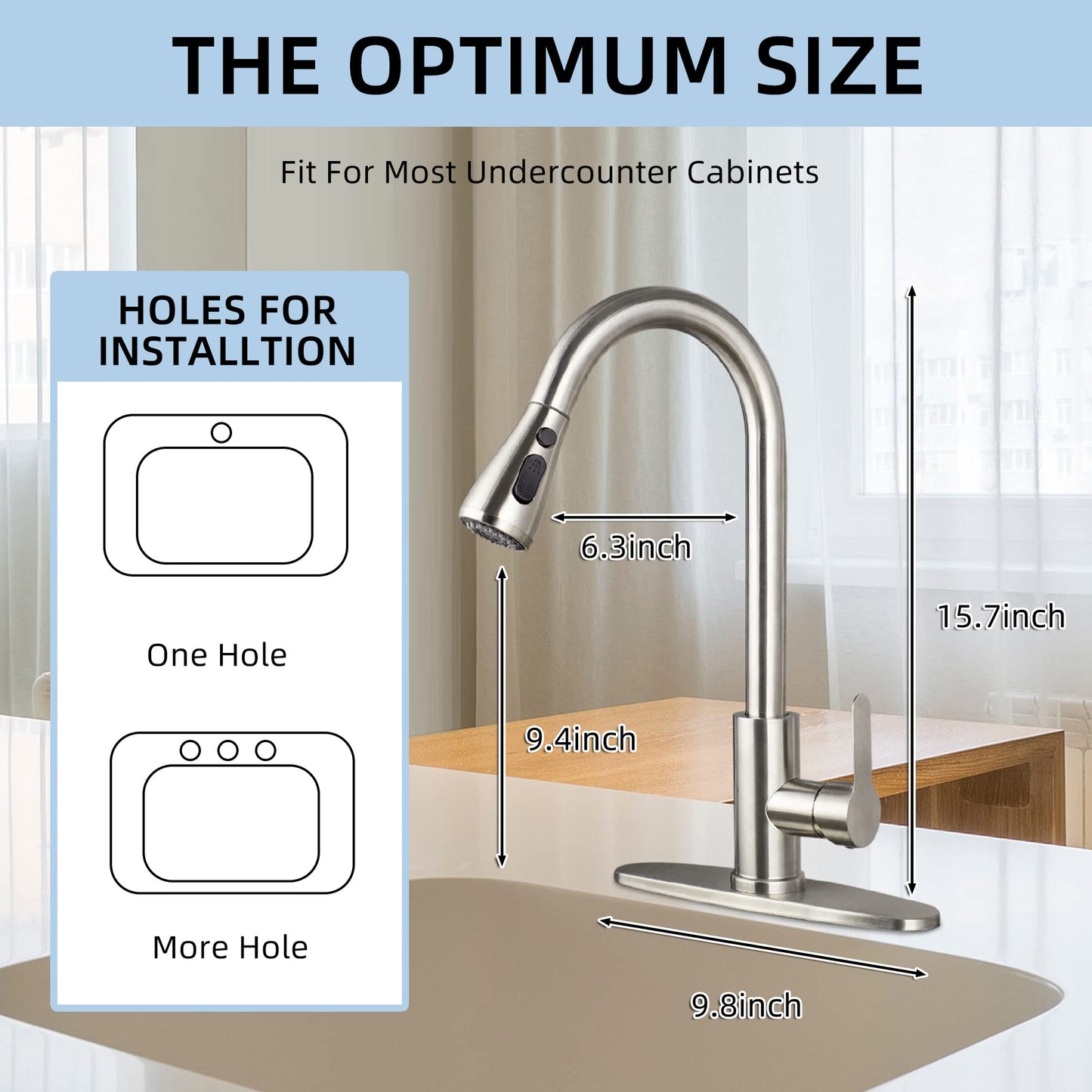 CILAIXI Pull Down Kitchen Faucet Brushed Nickel