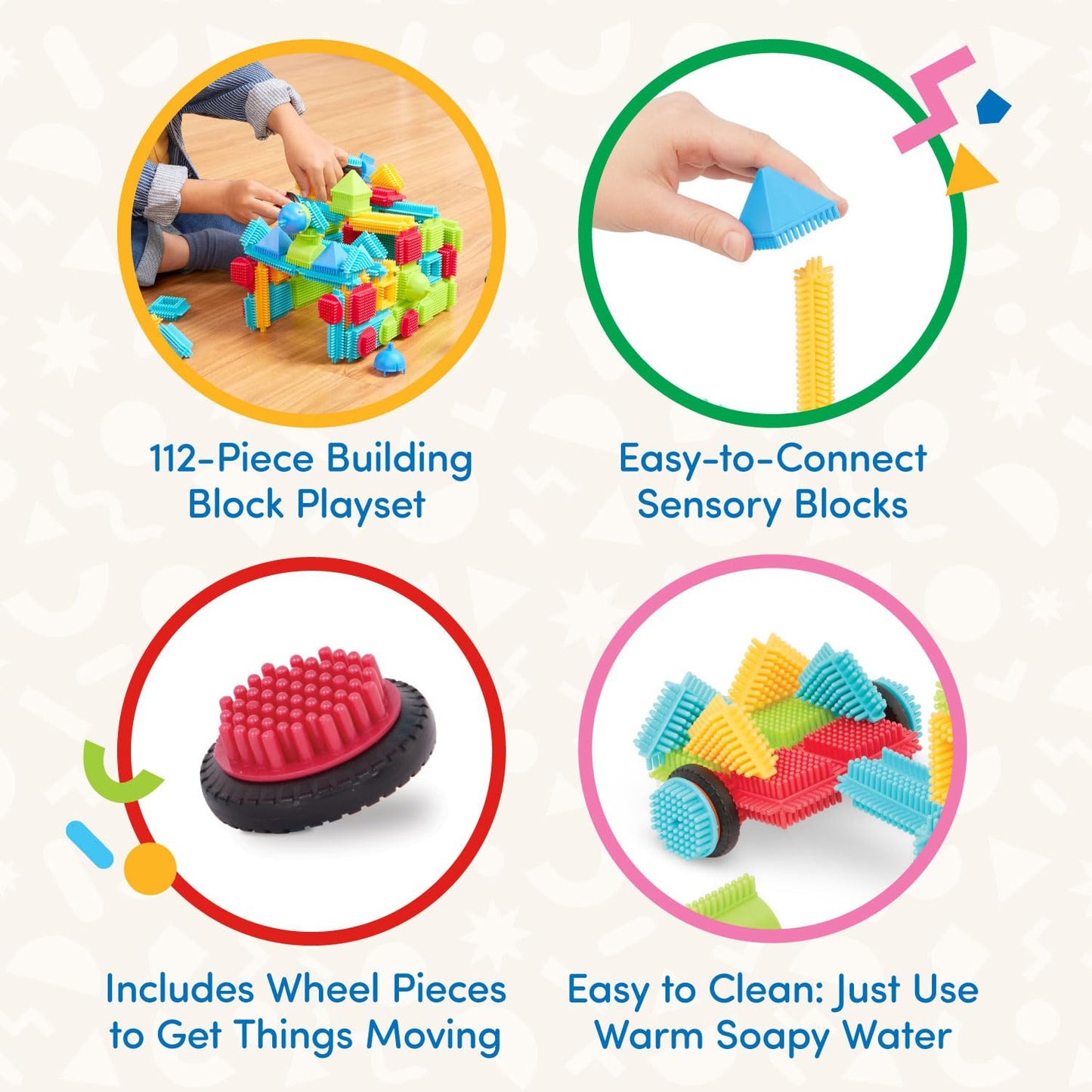 Bristle Blocks 112 pc Building Set for Toddlers