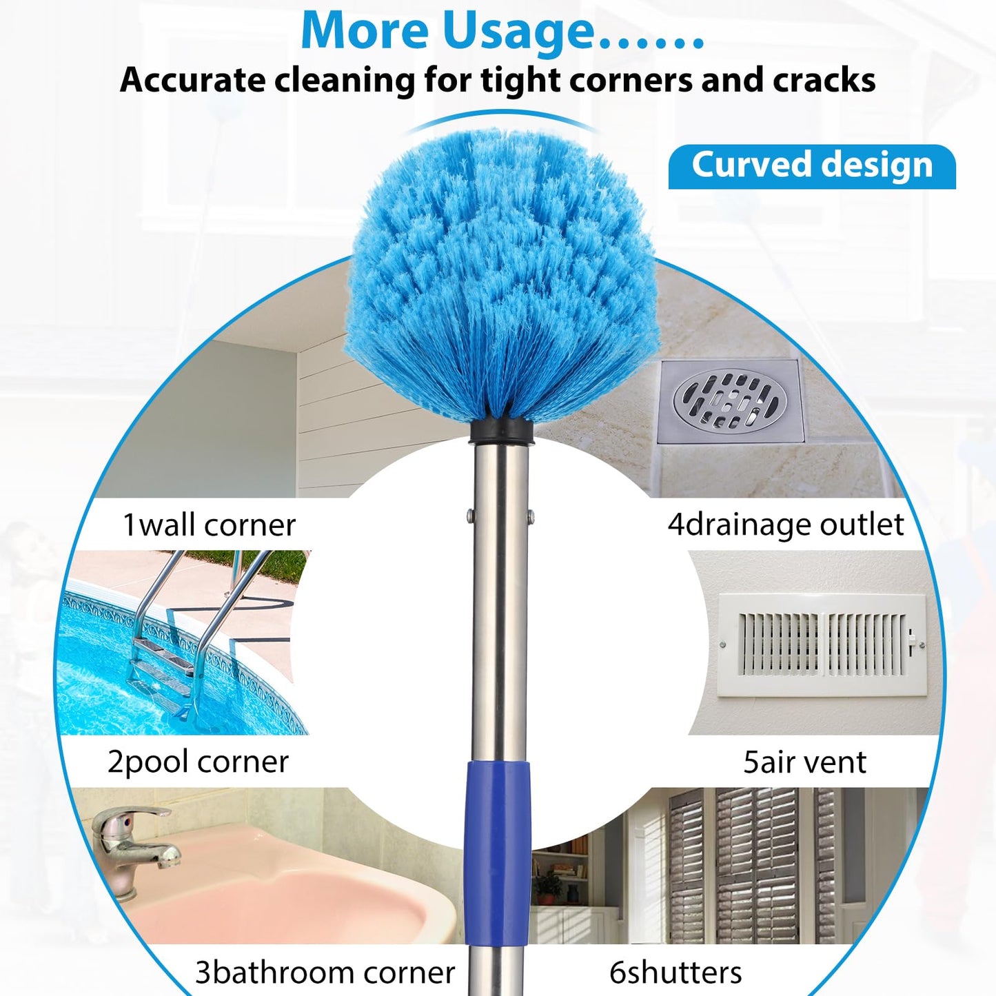 Cobweb Duster with Extension Pole for High Ceilings