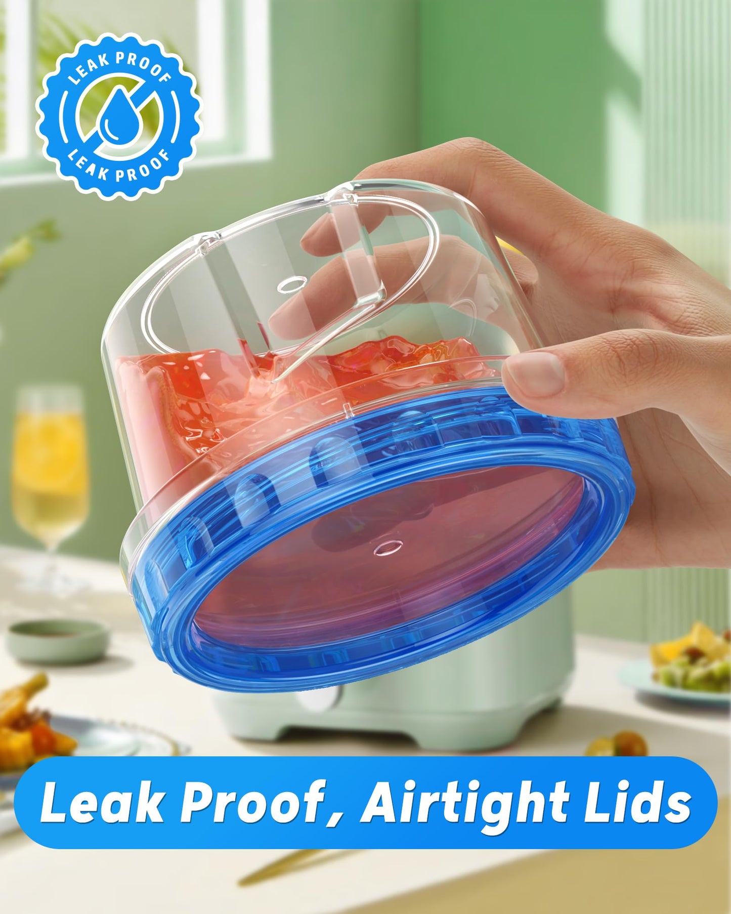 6 Pack BiuLeon Freezer Storage Containers with Lids