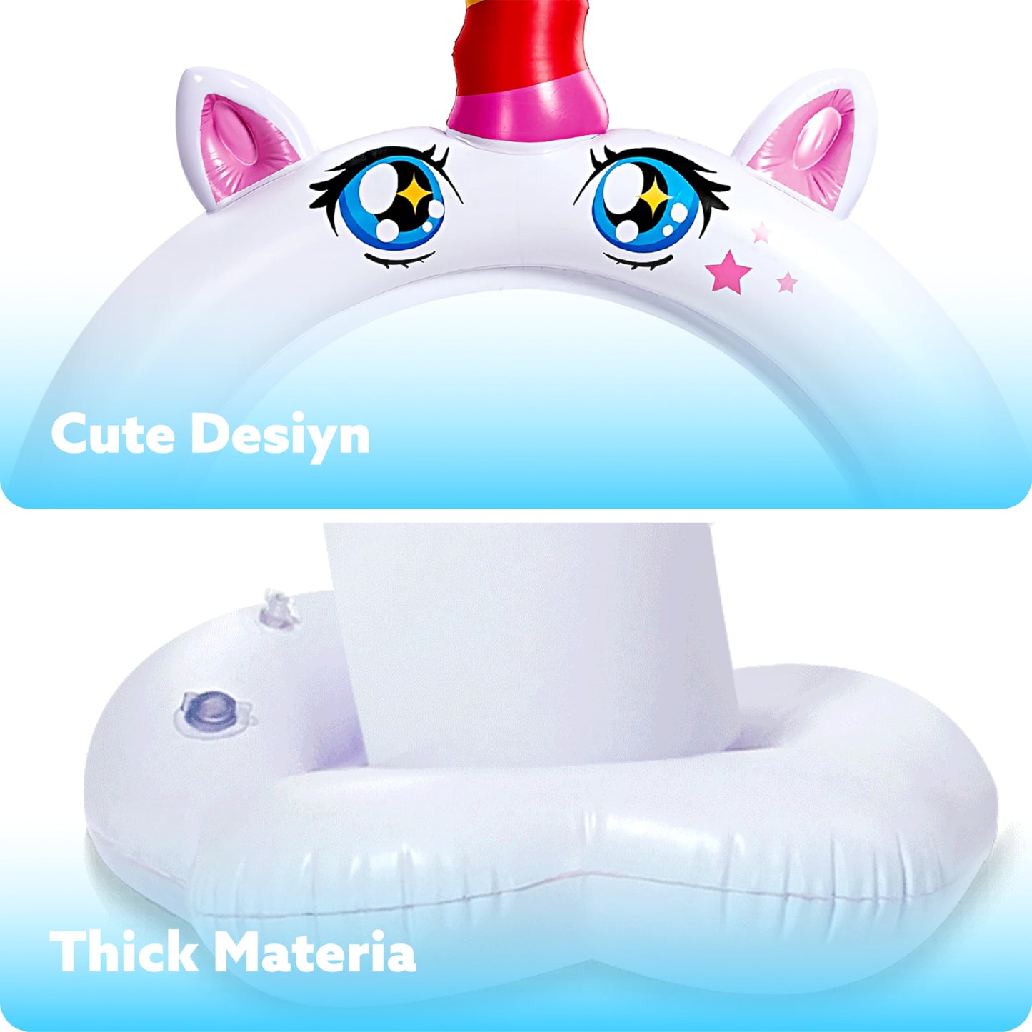 Inflatable Unicorn Sprinkler for Kids Outdoor Fun