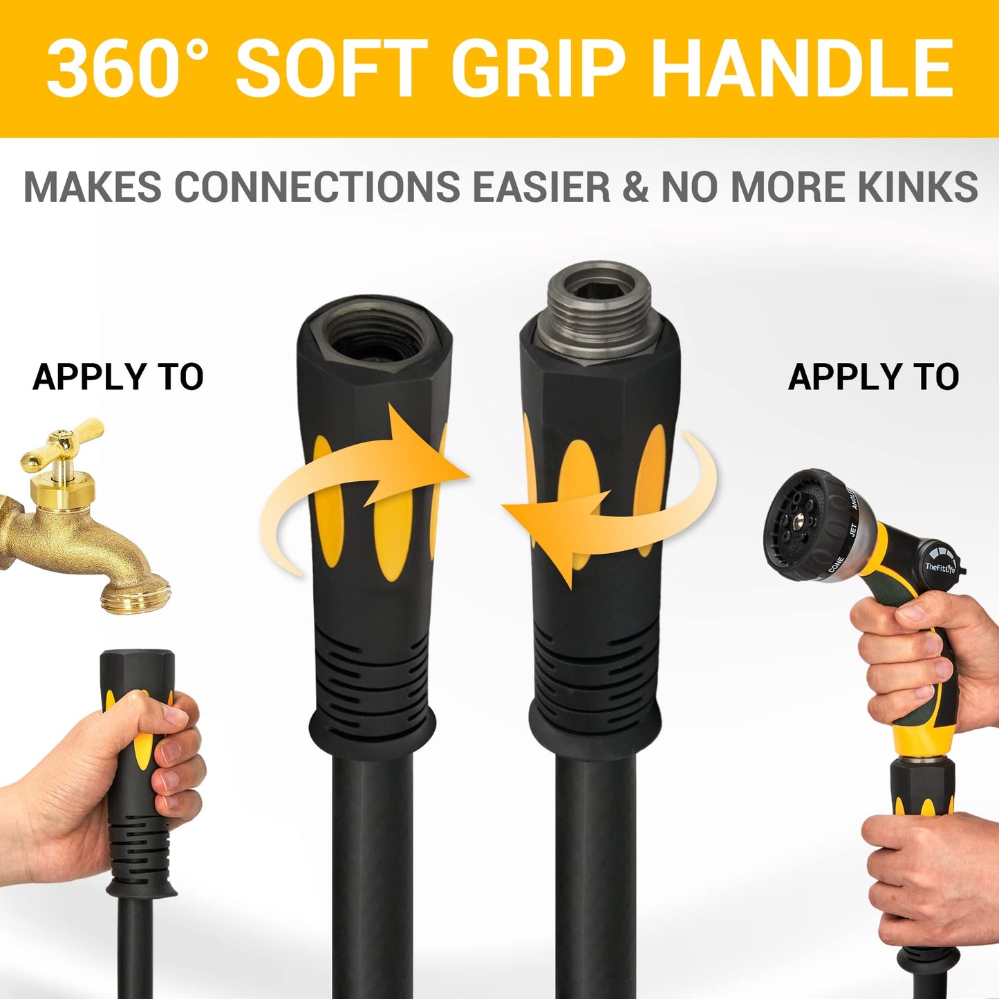 25ft Heavy Duty Kink Resistant Garden Hose