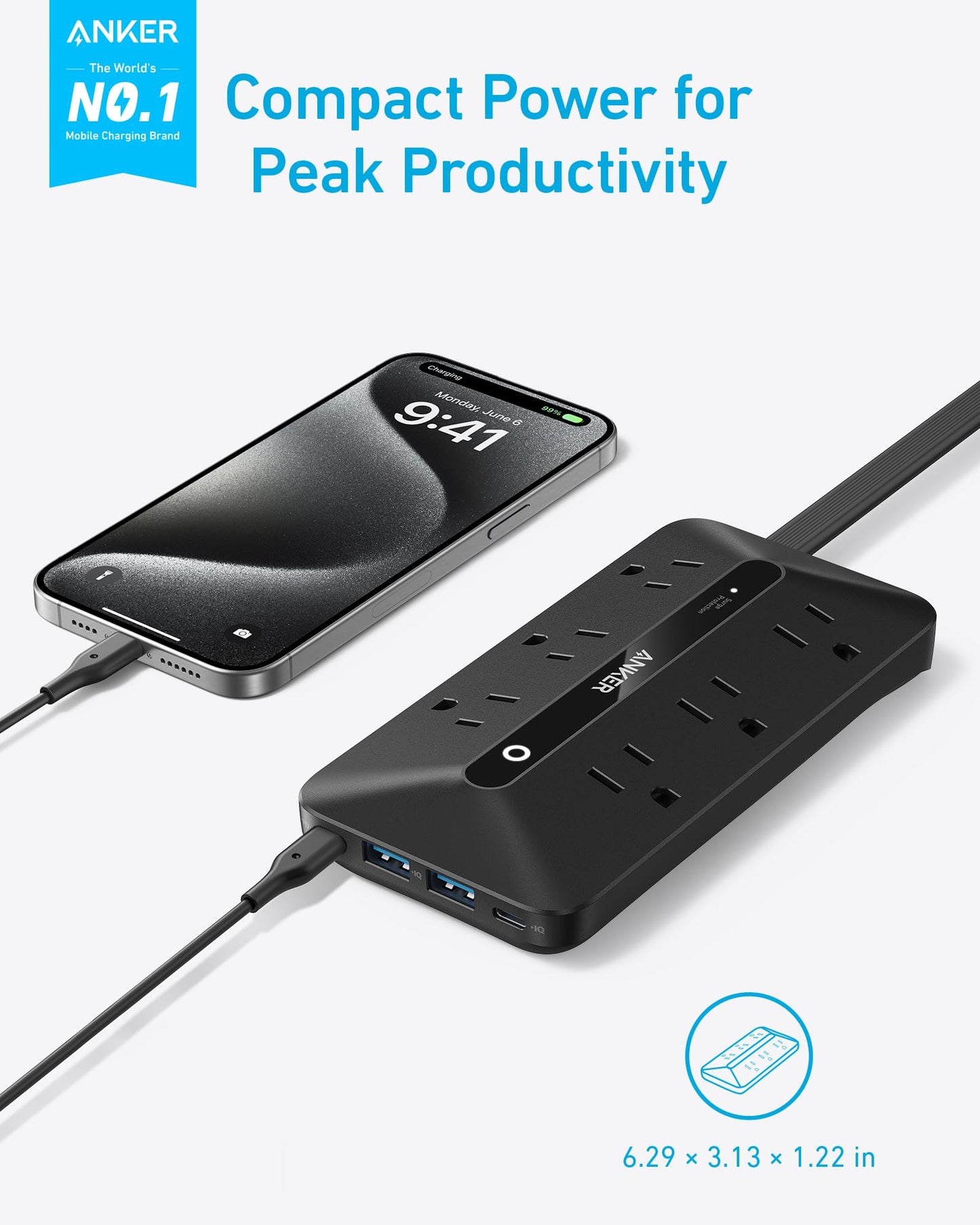 Anker 10-in-1 Ultra Thin Power Strip