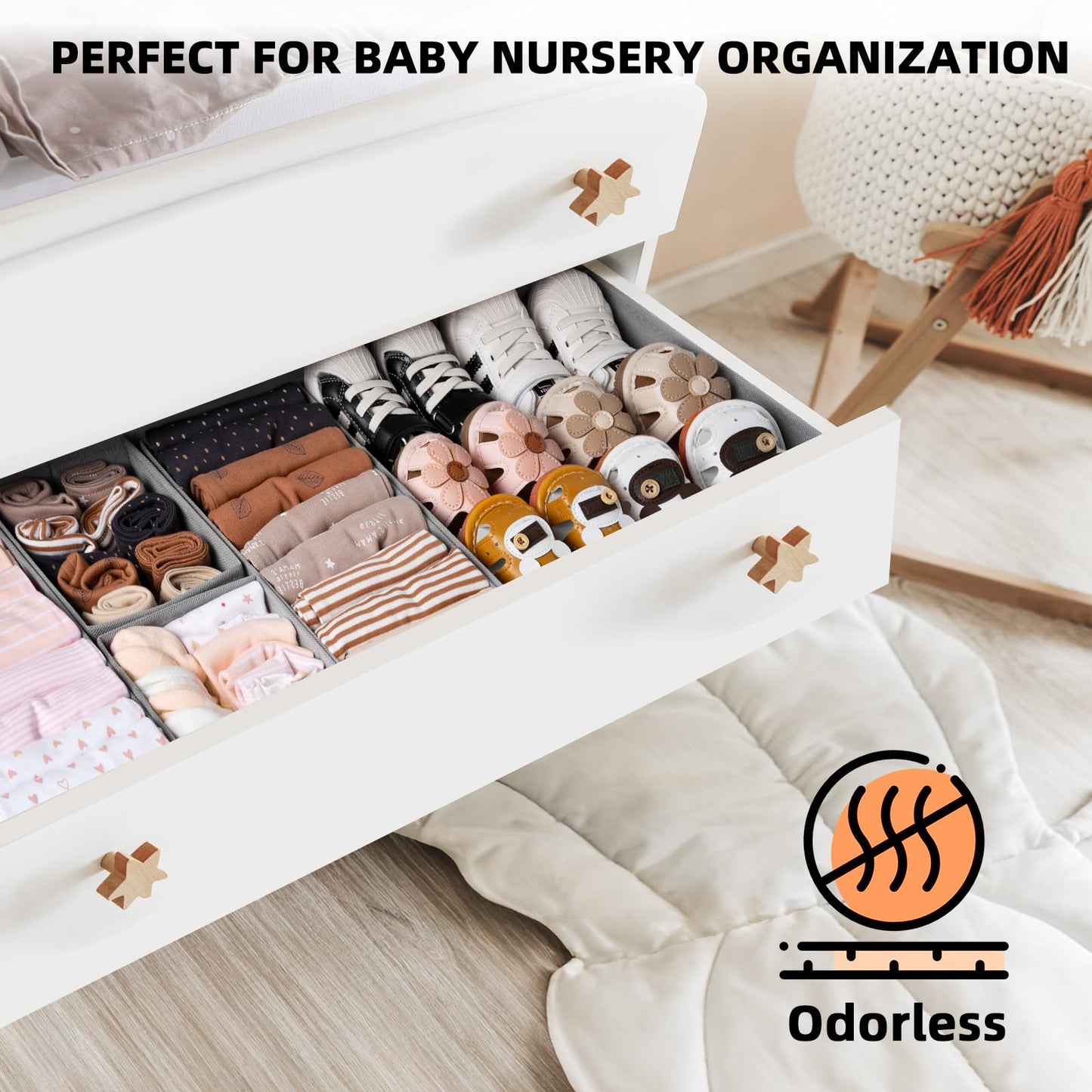 Drawer Organizer Bins for Clothes - 6 Pack