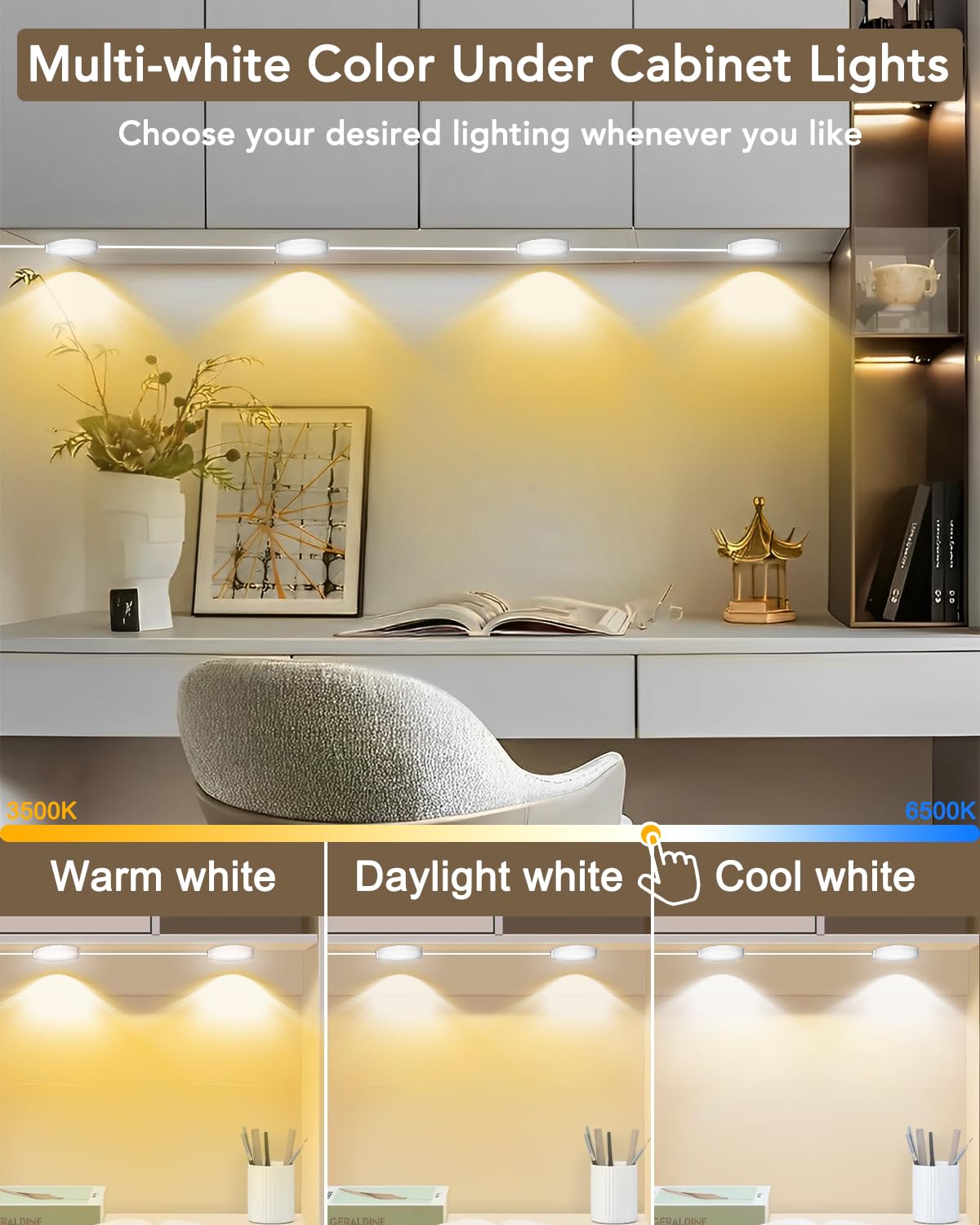 Dimmable Bluetooth LED Under Cabinet Lights
