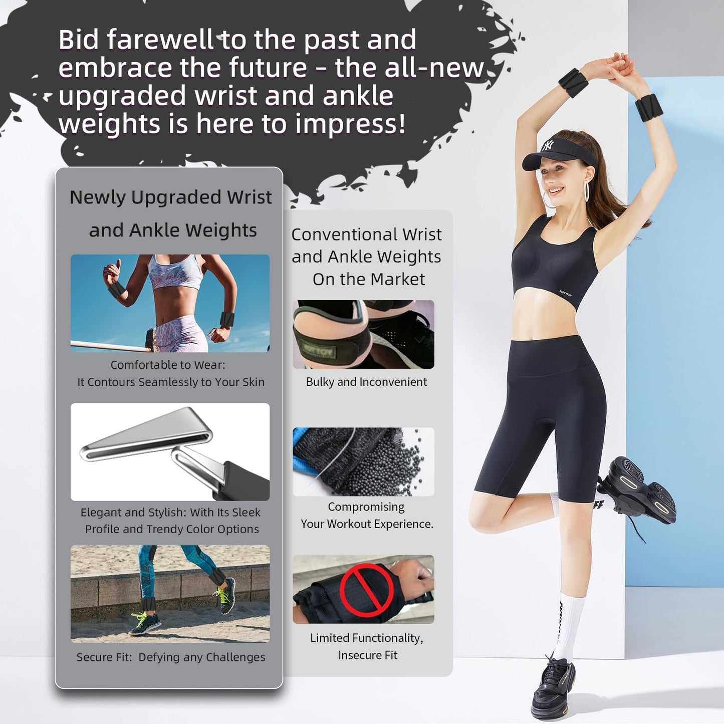 2 Pack Adjustable Wrist & Ankle Weights