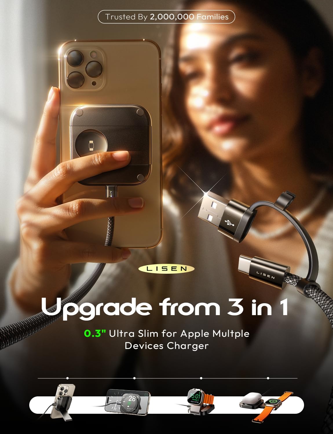 MagSafe Charger Stand for iPhone & Apple Watch