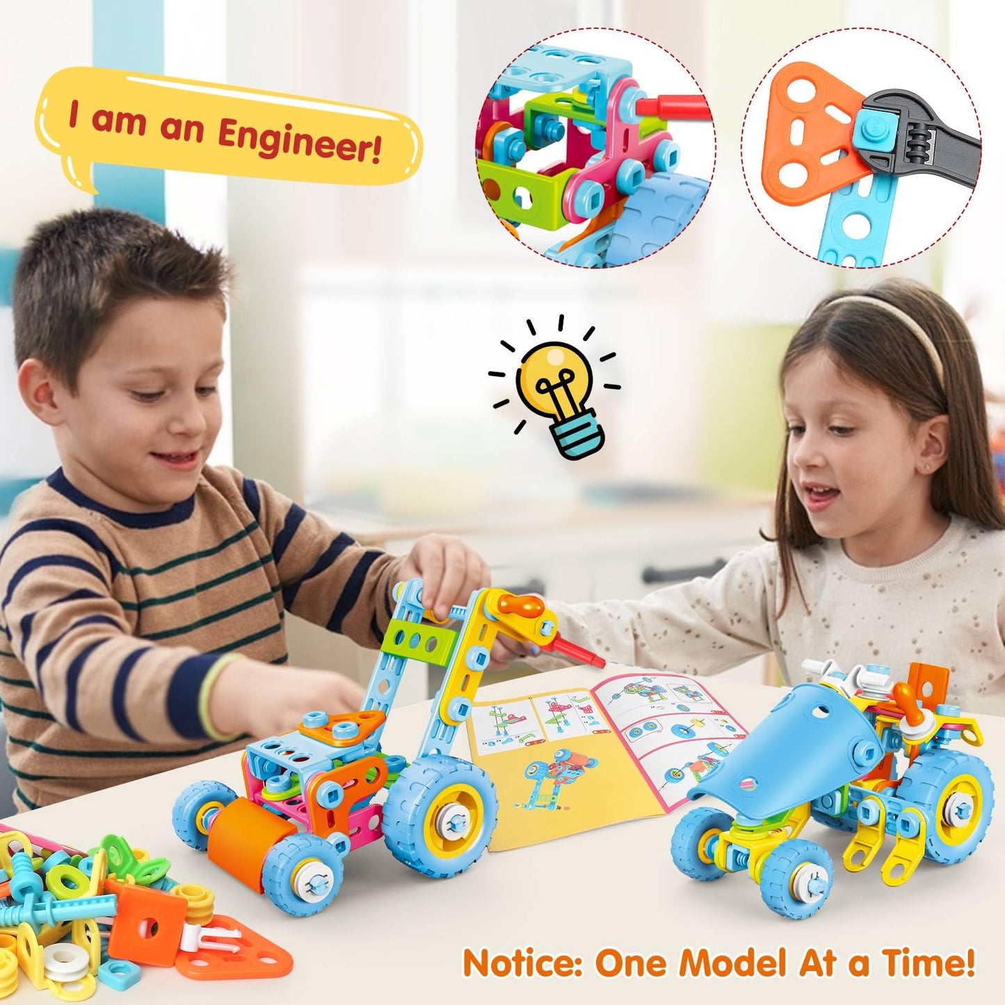 118pcs MOONTOY STEM Building Toys for Kids