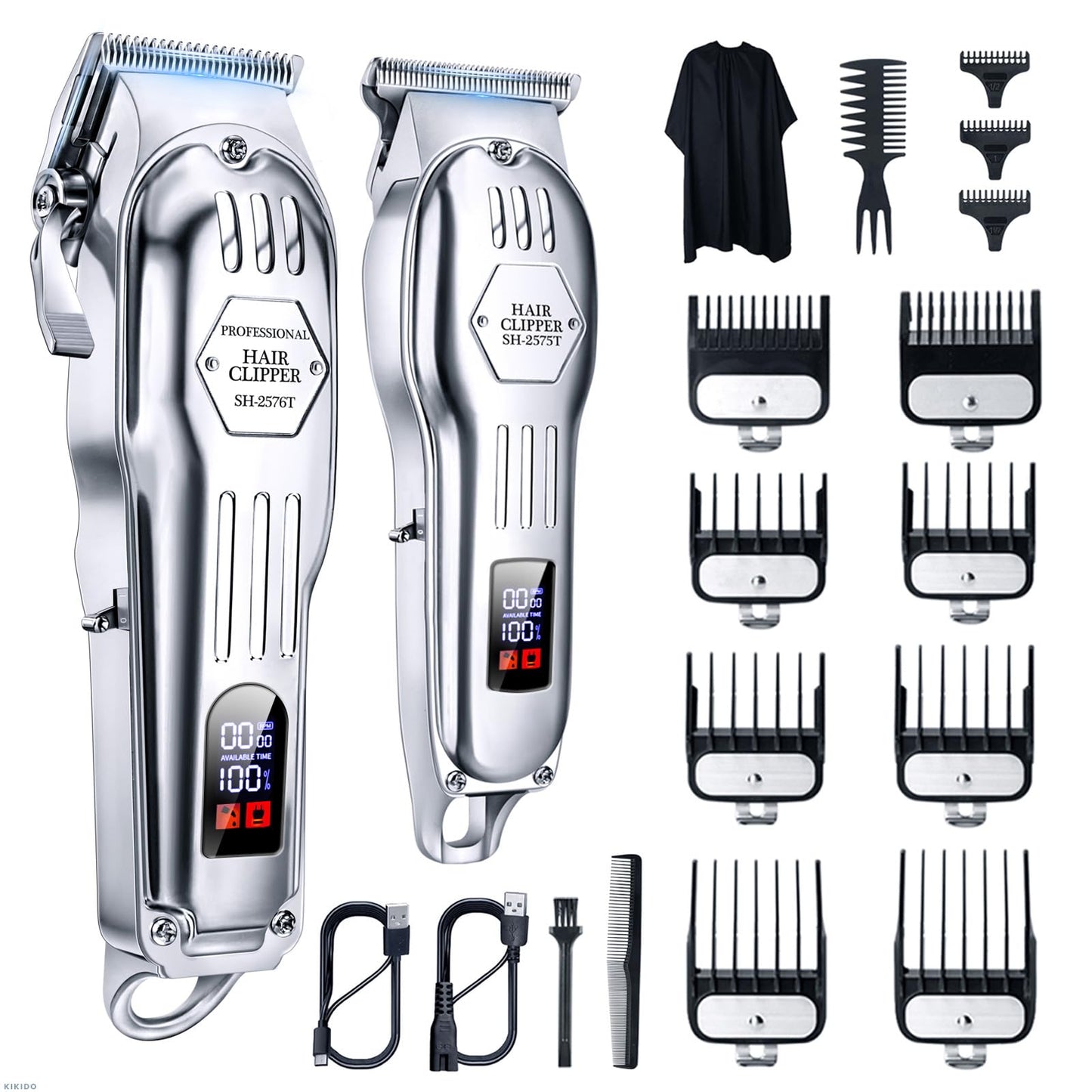 KIKIDO Cordless Hair Clippers with LCD Display
