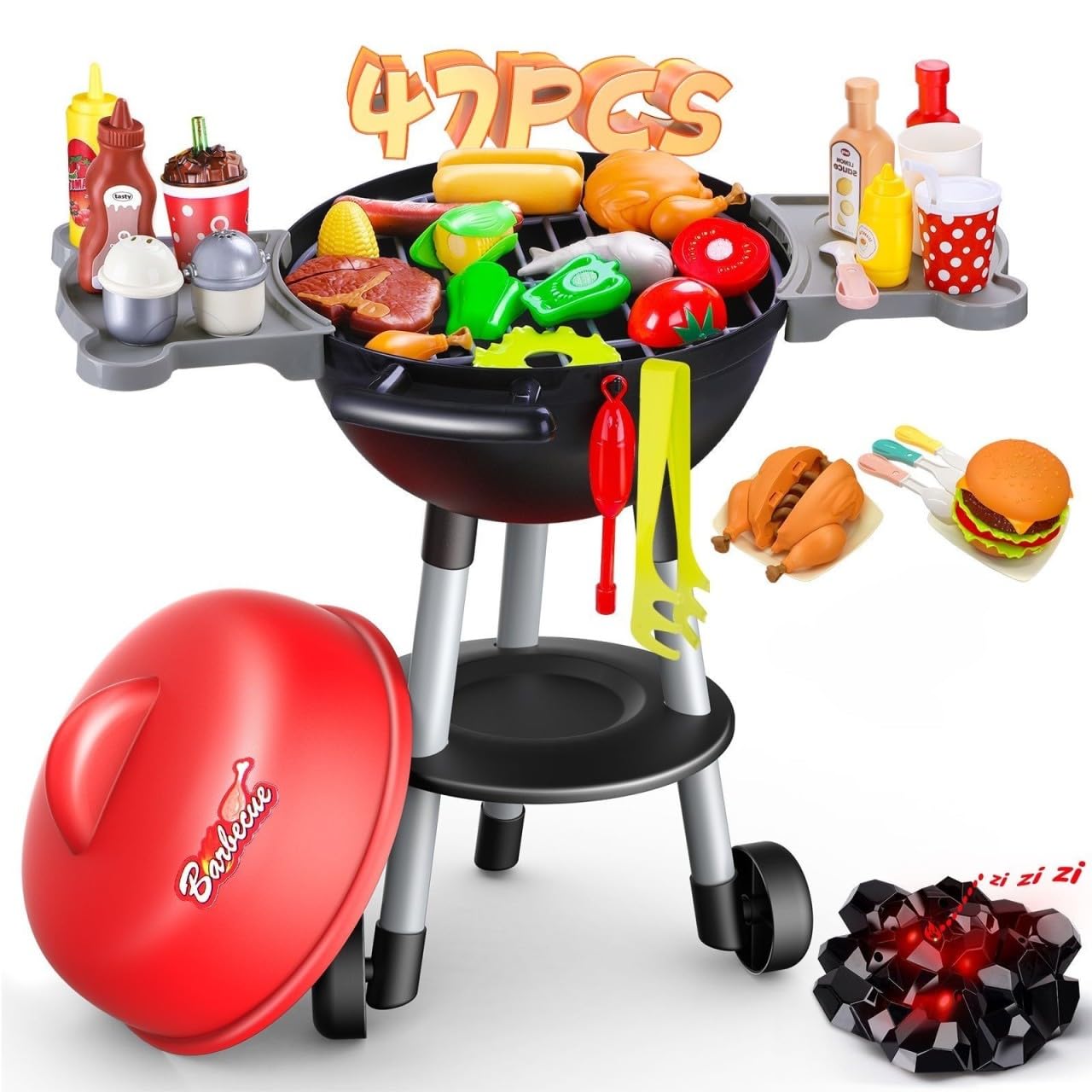 Kids BBQ Grill Playset with Sound & Light