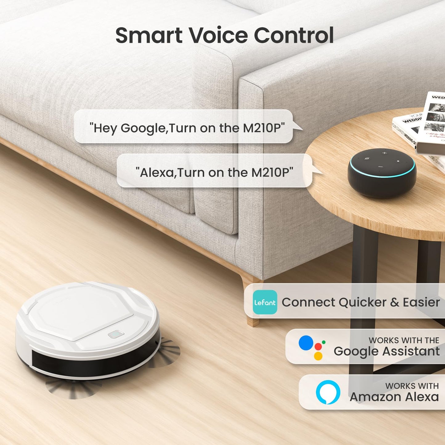 Lefant M210 Pro Robot Vacuum with Wi-Fi Control