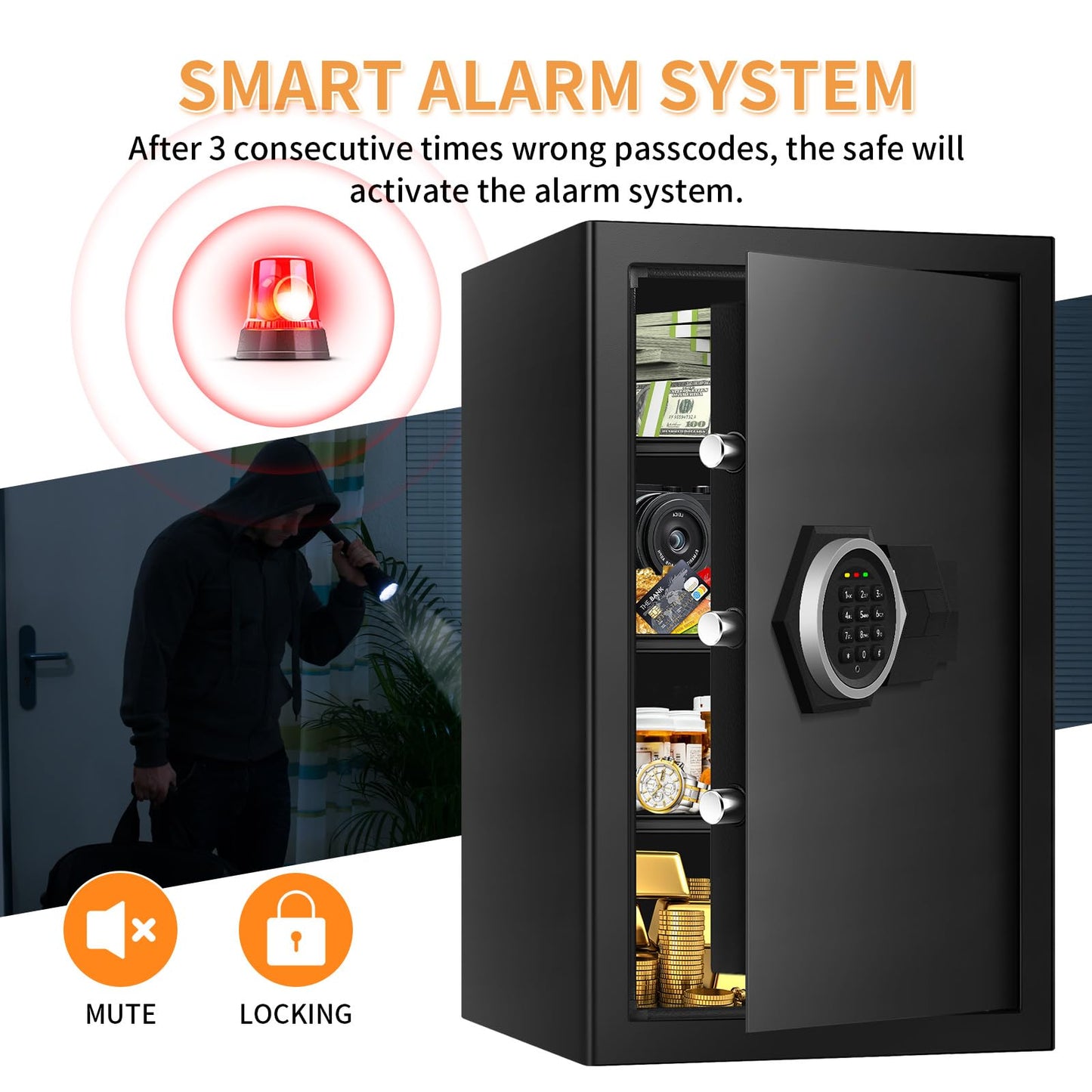 5.1 Cu ft Fireproof Waterproof Security Safe Box