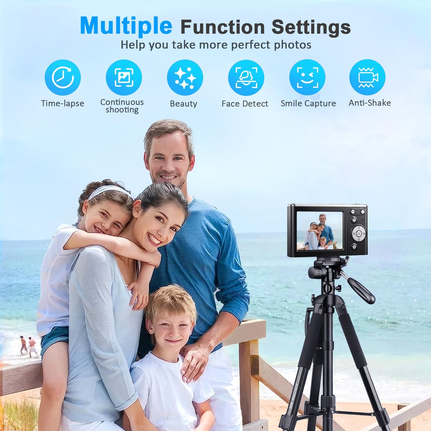 50MP 4K Vlogging Camera with 16X Zoom
