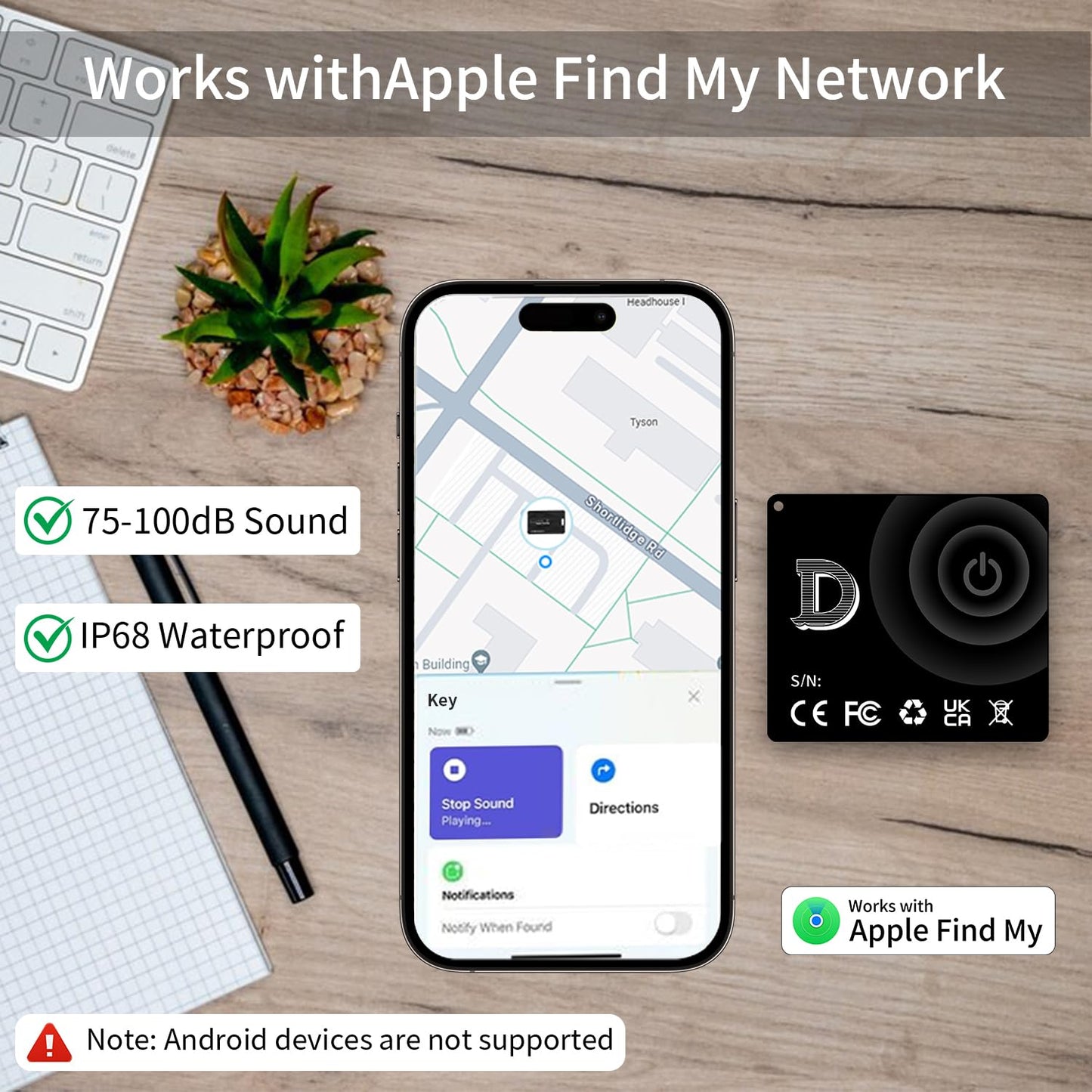 2 Wallet Tracker Card with Apple Find My