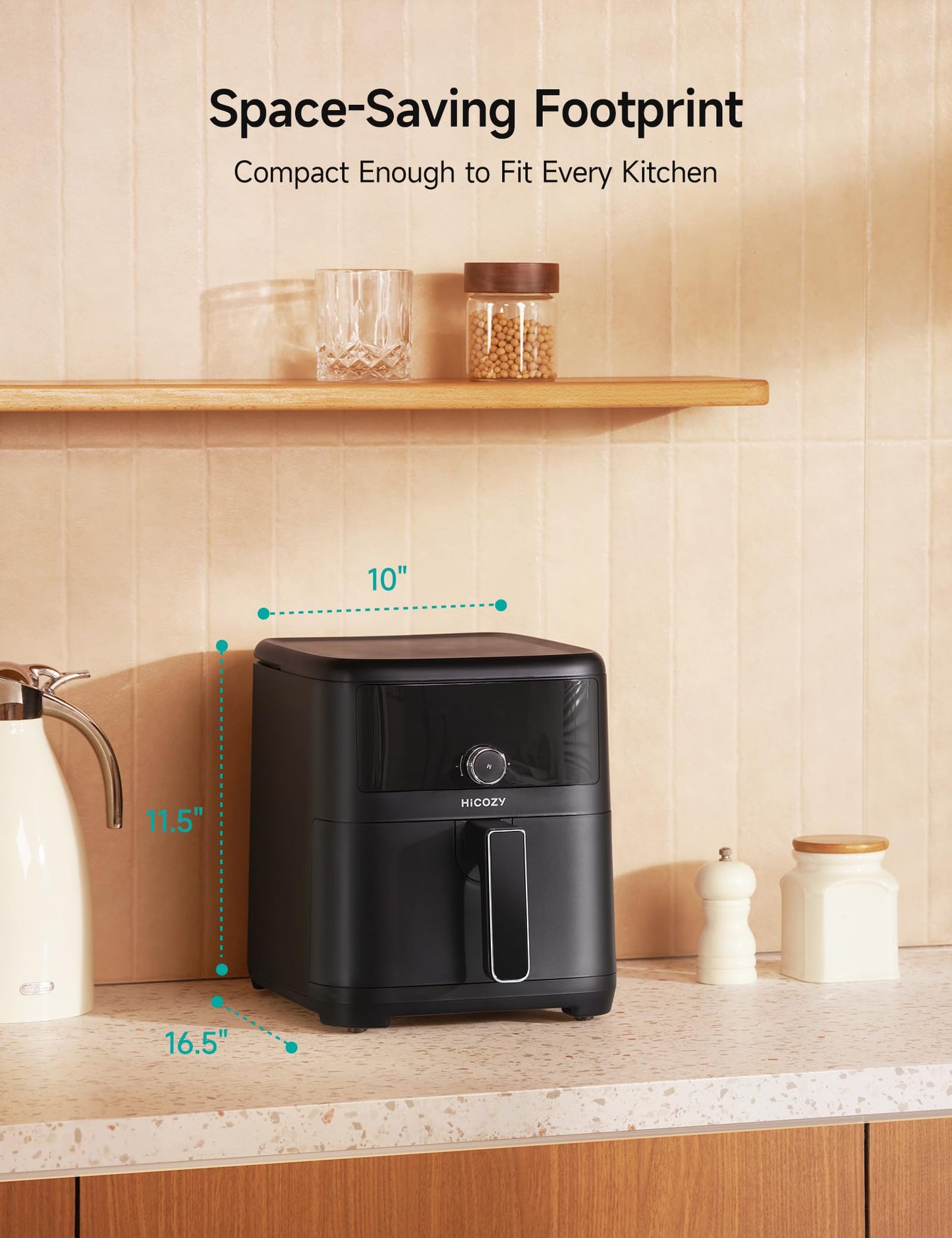 HiCOZY 10-in-1 6QT Air Fryer with Flash Crisp