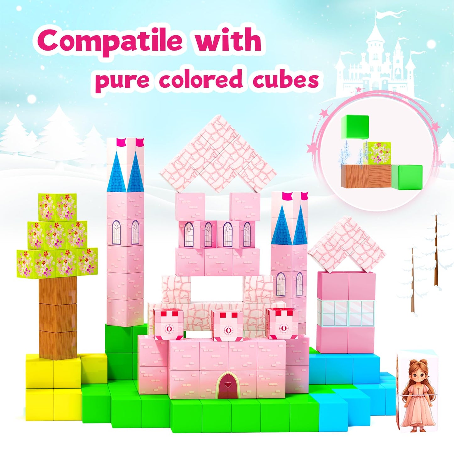 64 Pcs Magnetic Building Blocks Set for Kids