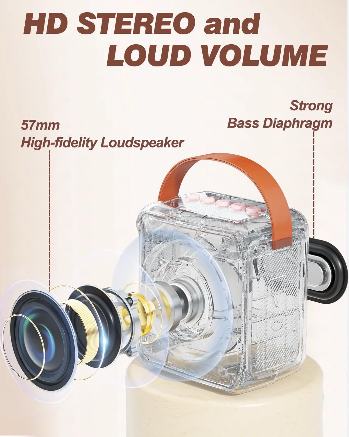 Mini Karaoke Machine with Bluetooth Microphones