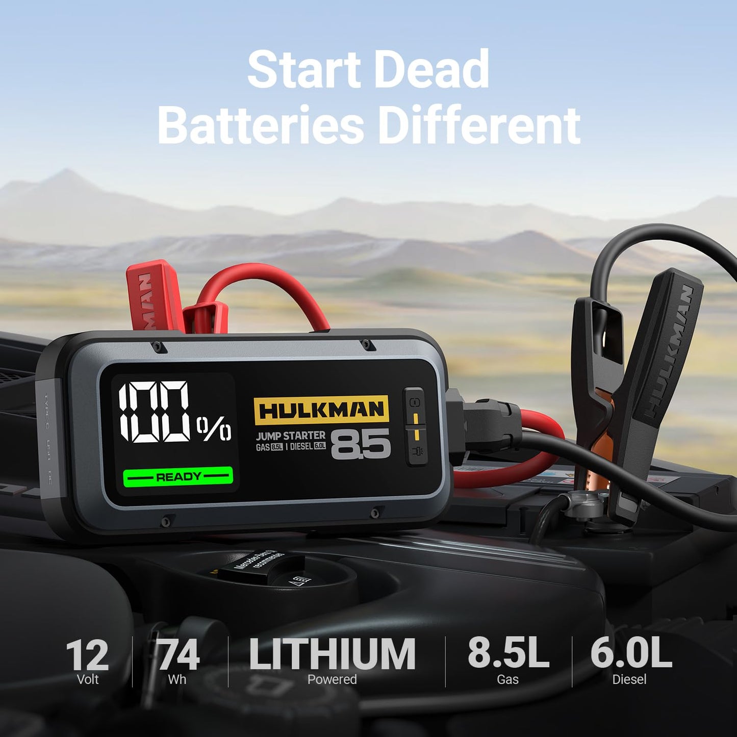 2000A Hulkman Smart Jump Starter with Flashlight