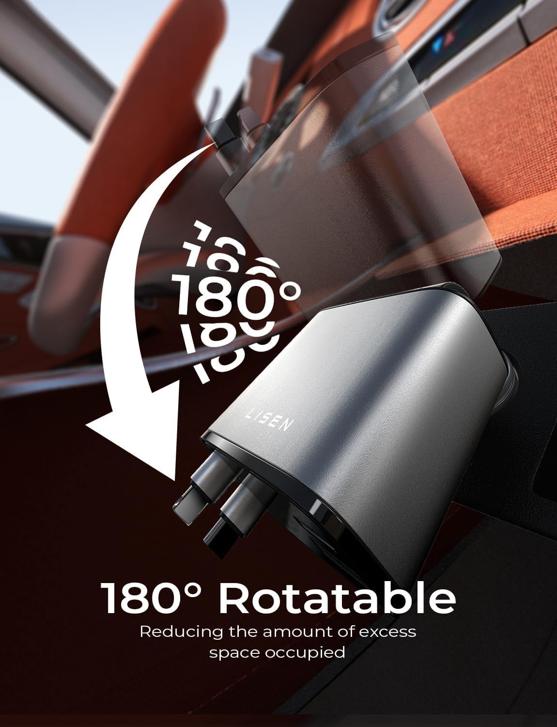 LISEN 69W USB C Car Charger for iPhone