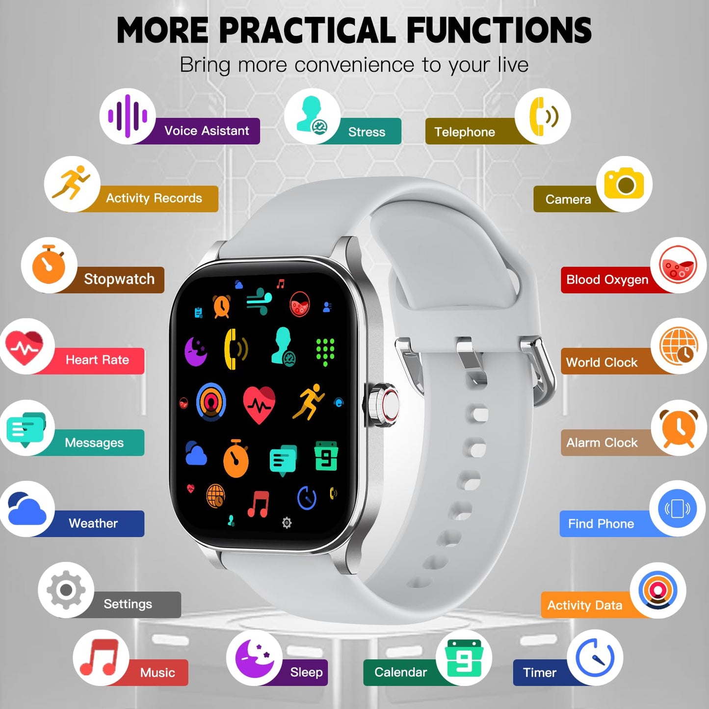 Smart Watch with Heart Rate Monitor and Tracker