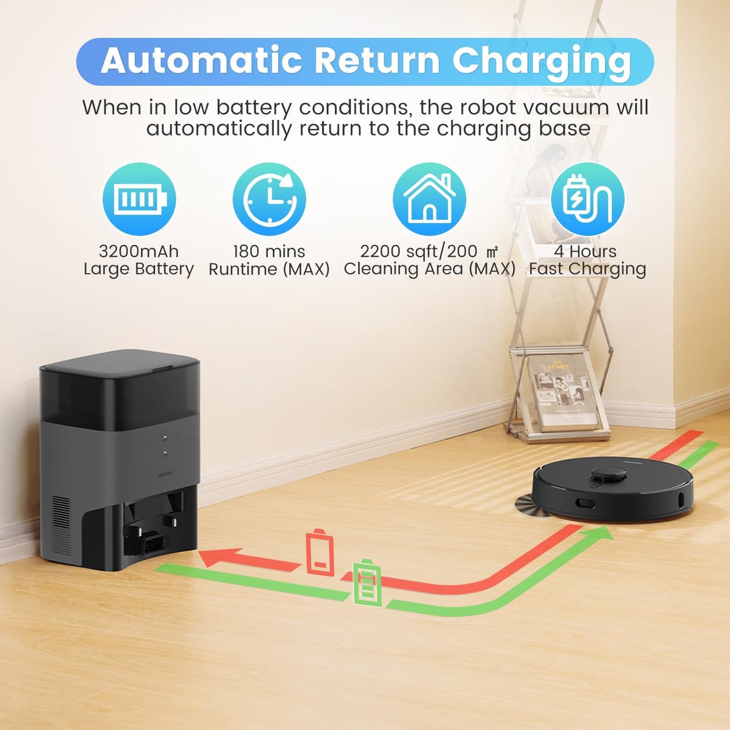 AIRROBO Self-Emptying Robot Vacuum and Mop Combo