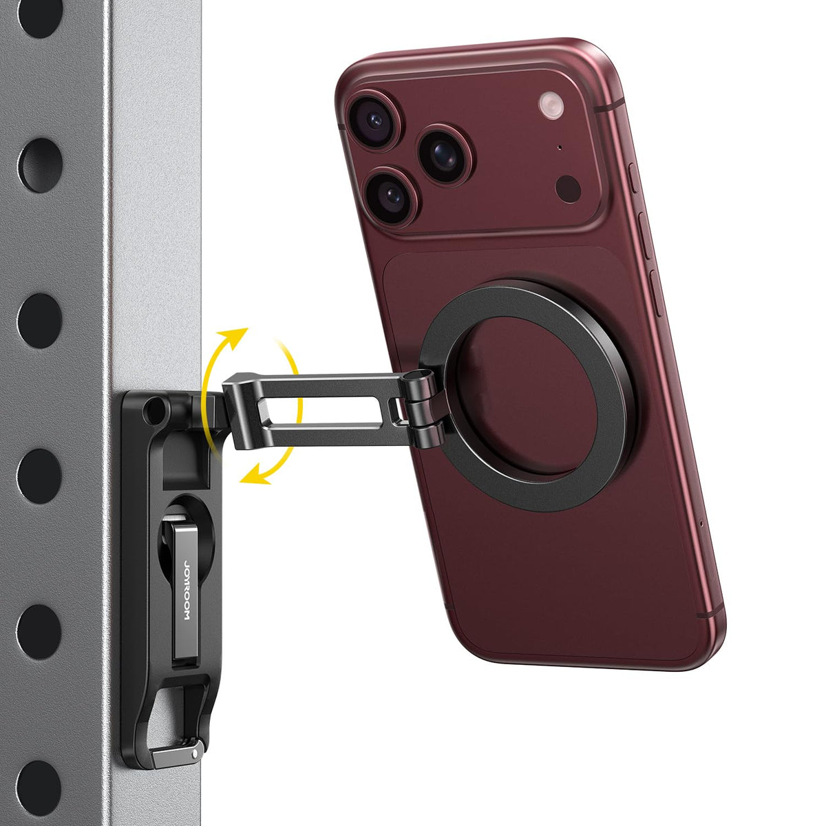 Magnetic Gym Phone Holder with 360Β° Folding Arm