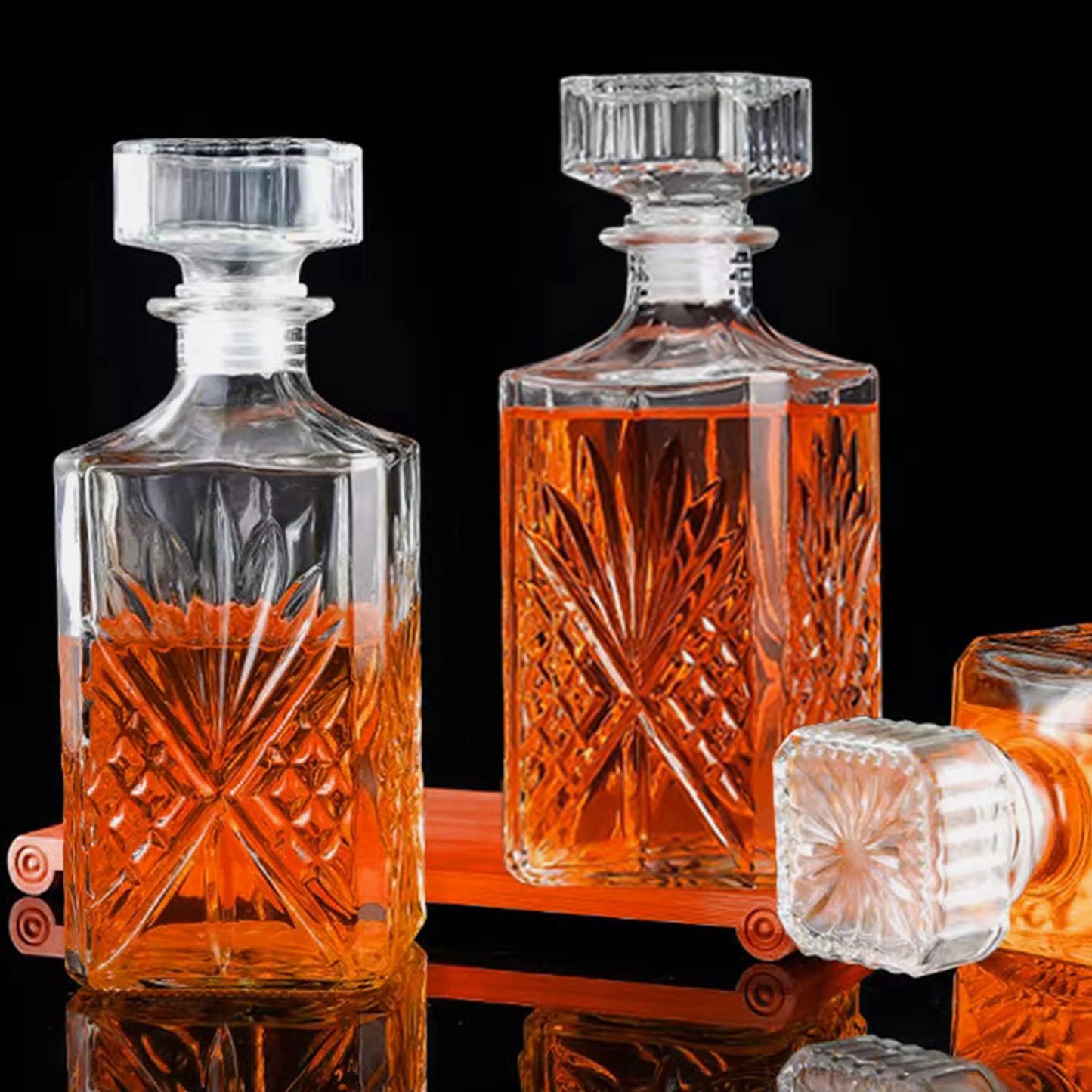31oz Glass Whiskey Decanter Set for Spirits