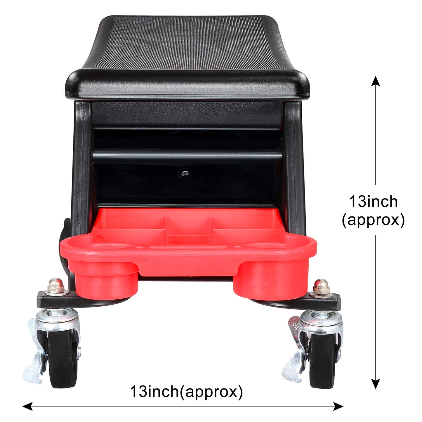 AgiiMan Rolling Mechanic Stool with Tool Storage