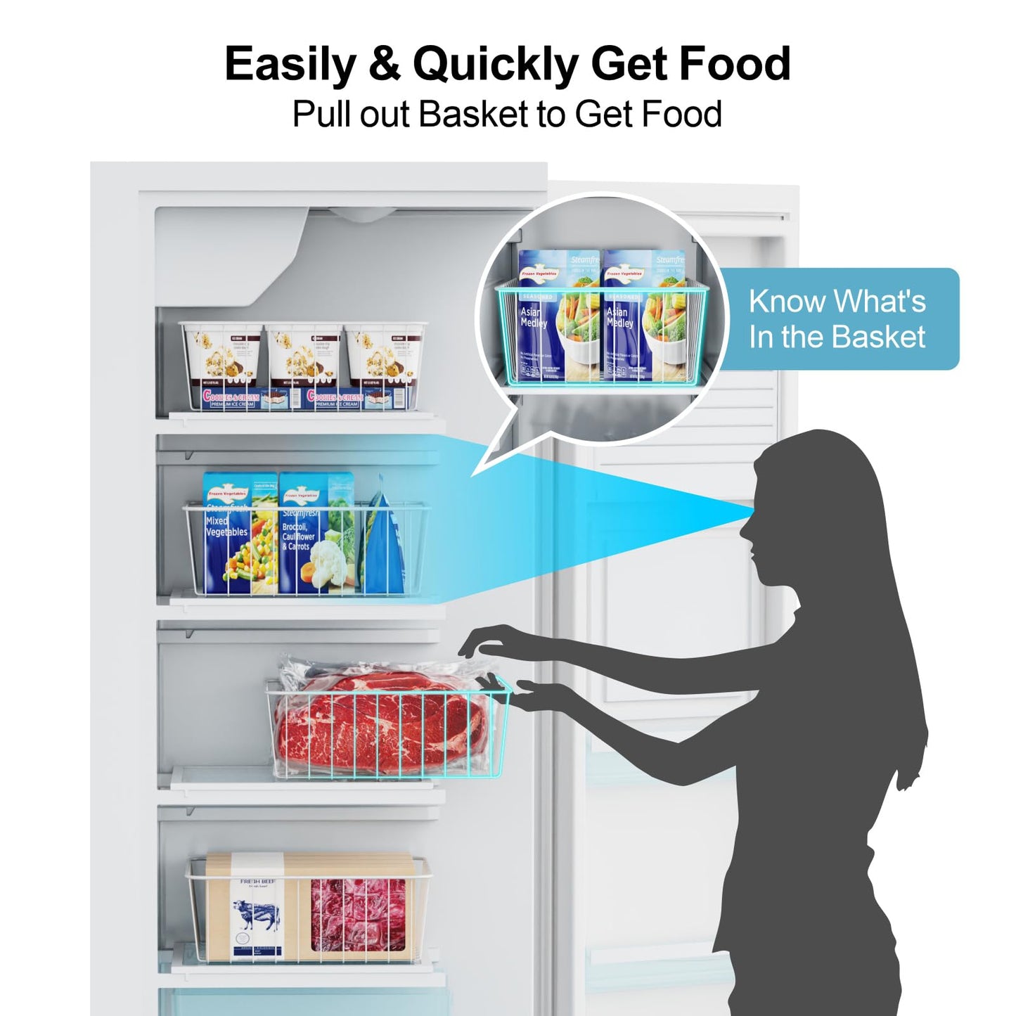 iSPECLE Refrigerator Organizer Bins - 3 Pack