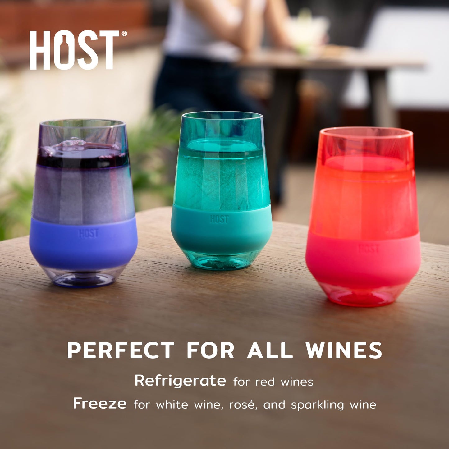 2 Pack HOST Wine Glass Cooling Tumblers