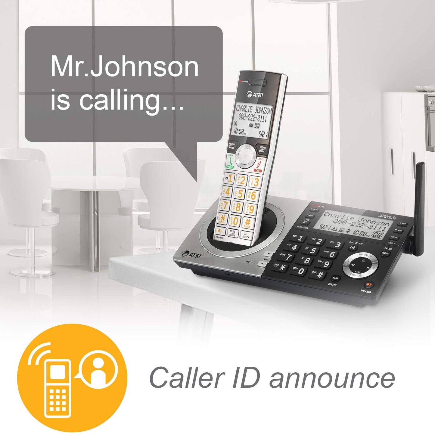AT&T 5-Handset Cordless Phone with Answering Machine