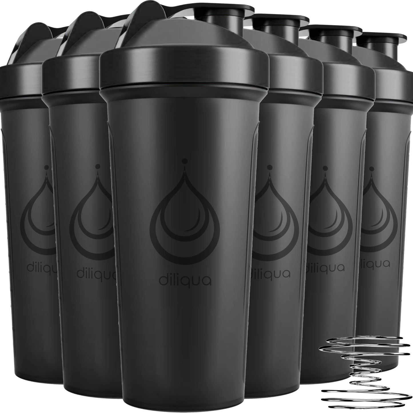 BPA-Free 6 Pack Protein Shaker Bottles 24 oz