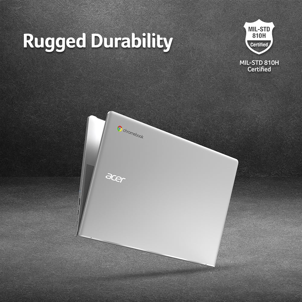 acer Chromebook 314 CB314-4H-C2UW Laptop | Intel Processor N100 | 14" Full HD (1920 x 1080) IPS Display | 4GB LPDDR5 | 64GB eMMC | Intel Wireless Wi-Fi 6E AX211 | Chrome OS | Pure Silver