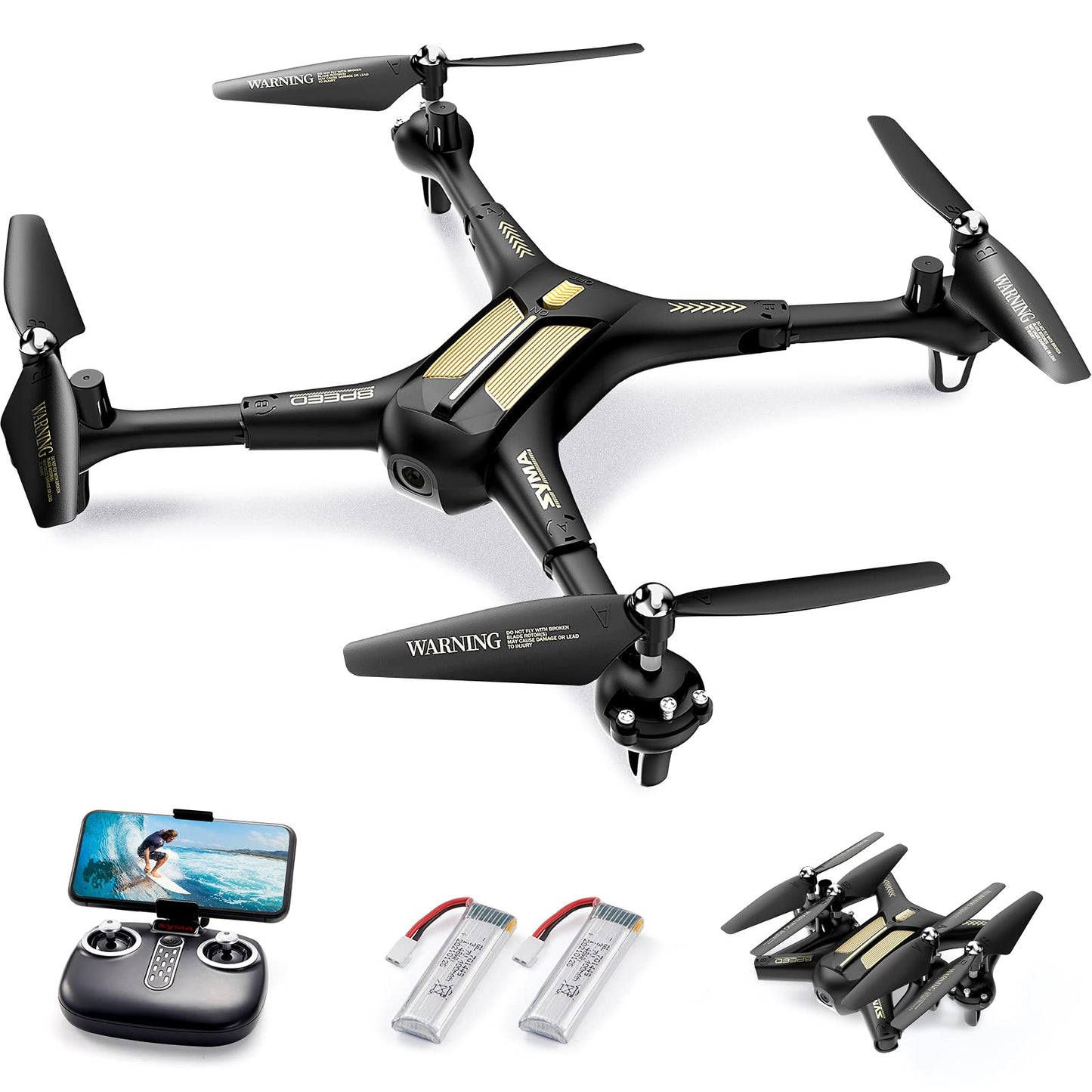 SYMA Foldable 1080P Camera Drone for Kids