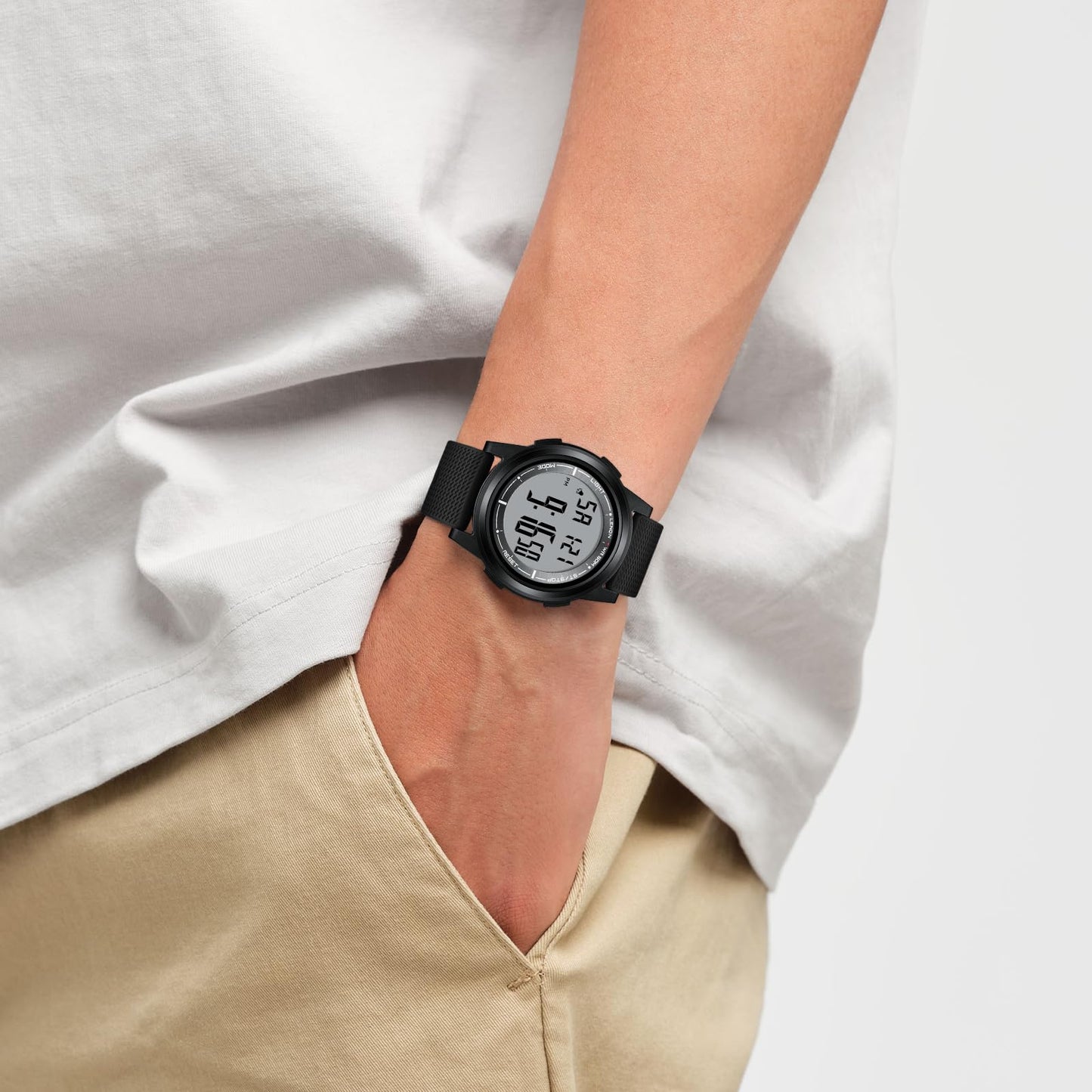 Digital Stopwatch Sports Watch with LED Backlight