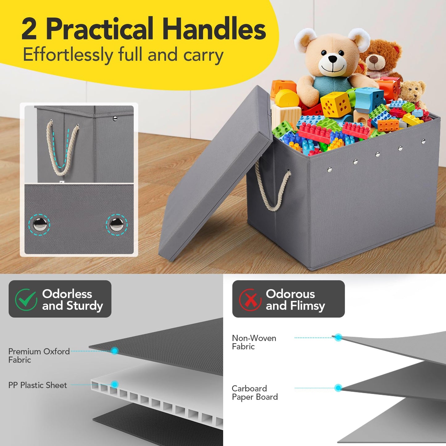 Kids Toy Storage Chest with Play Mat