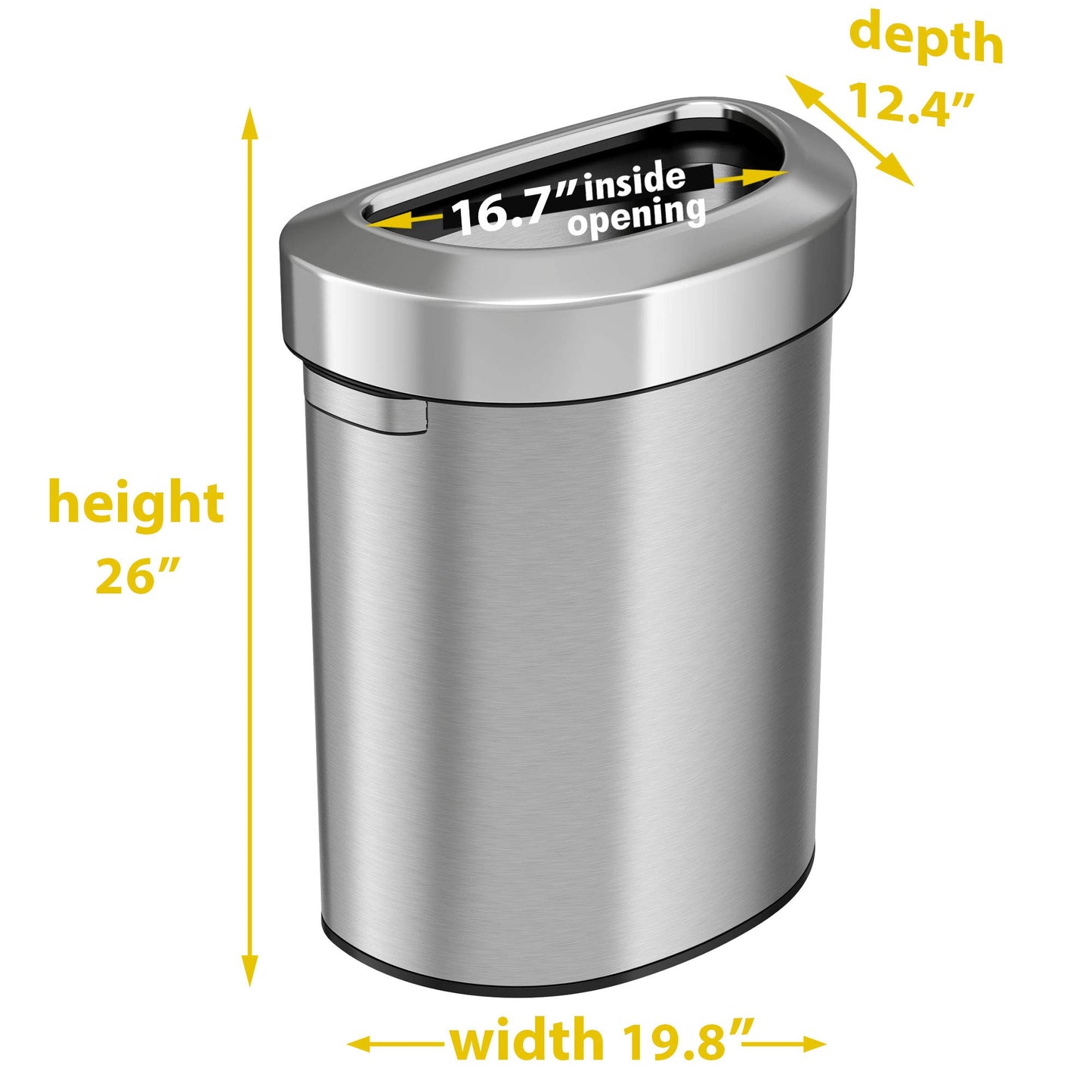 iTouchless 18 Gallon Stainless Steel Trash Can