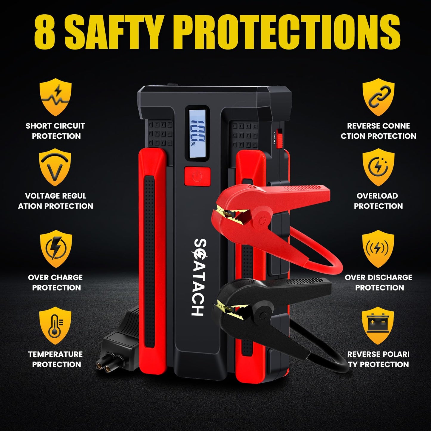 Scatach 3000A Portable Car Jump Starter Pack