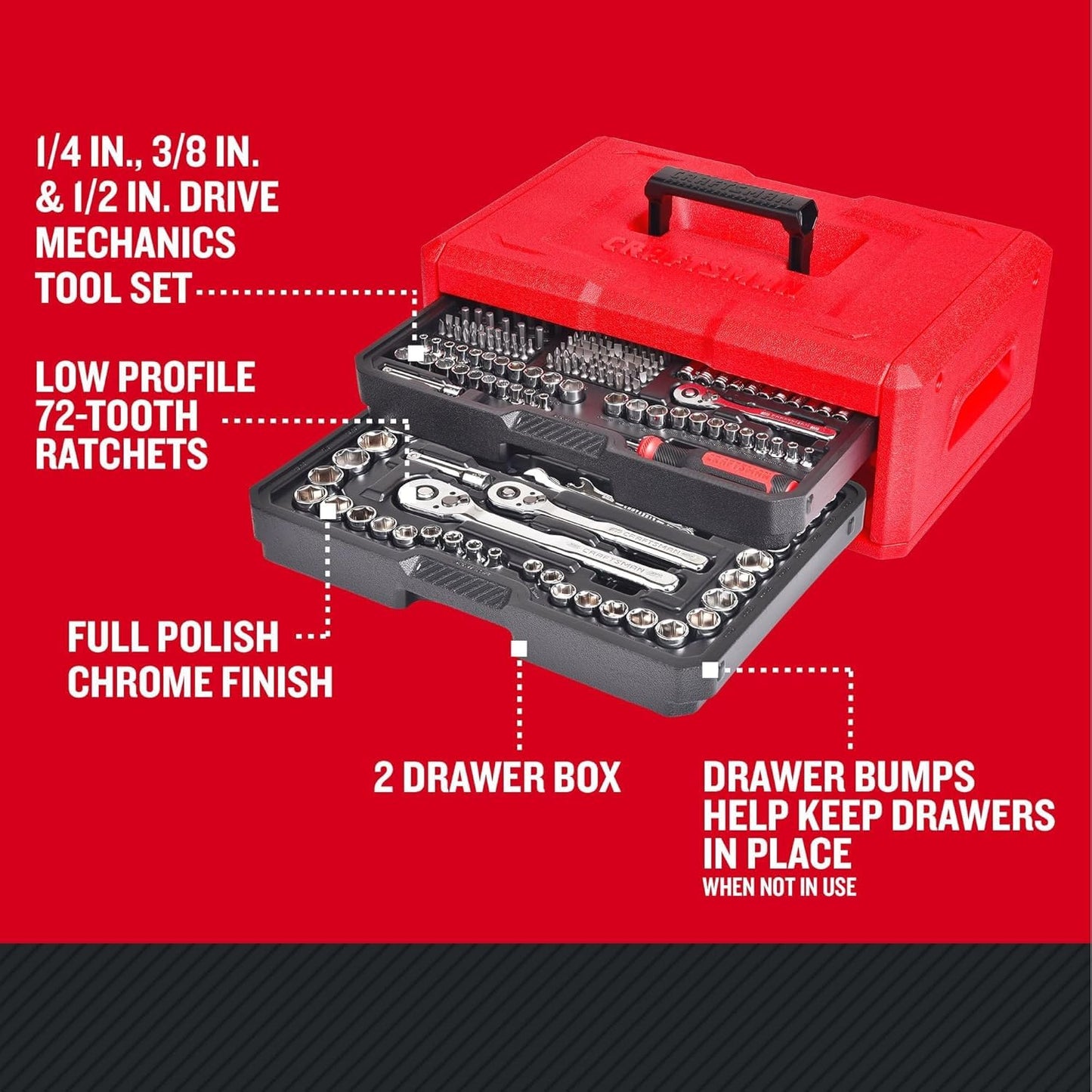 CRAFTSMAN 256-Piece Mechanics Tool Set with Box